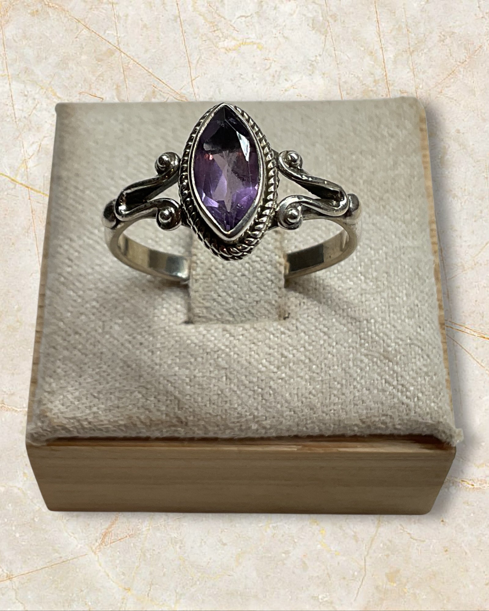 Bling Collection - Amethyst Gemstone Ring (Sterling)