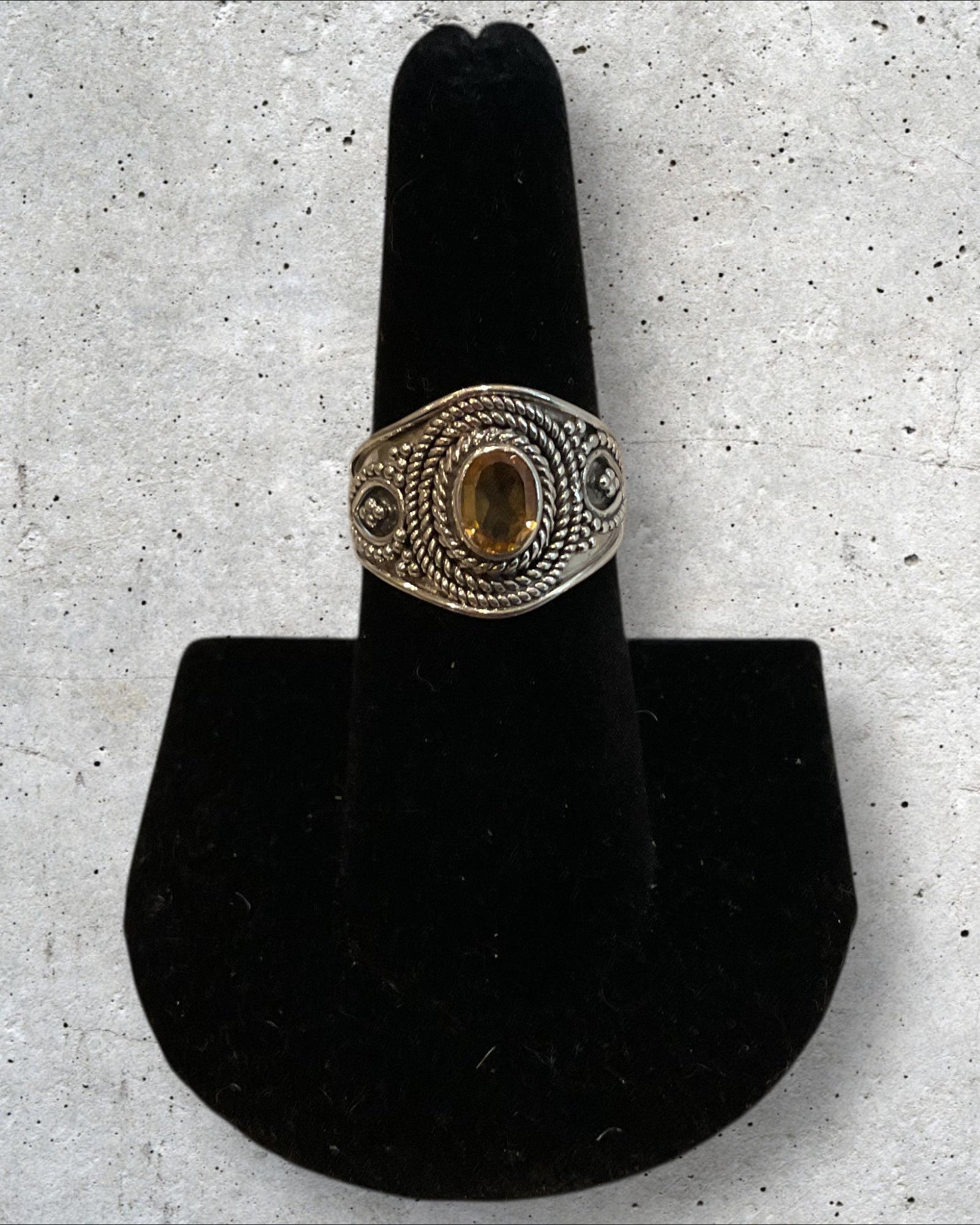 Bling Collection - Citrine Gemstone Ring (Sterling)