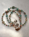 Teal Czech Glass Designer Bracelet