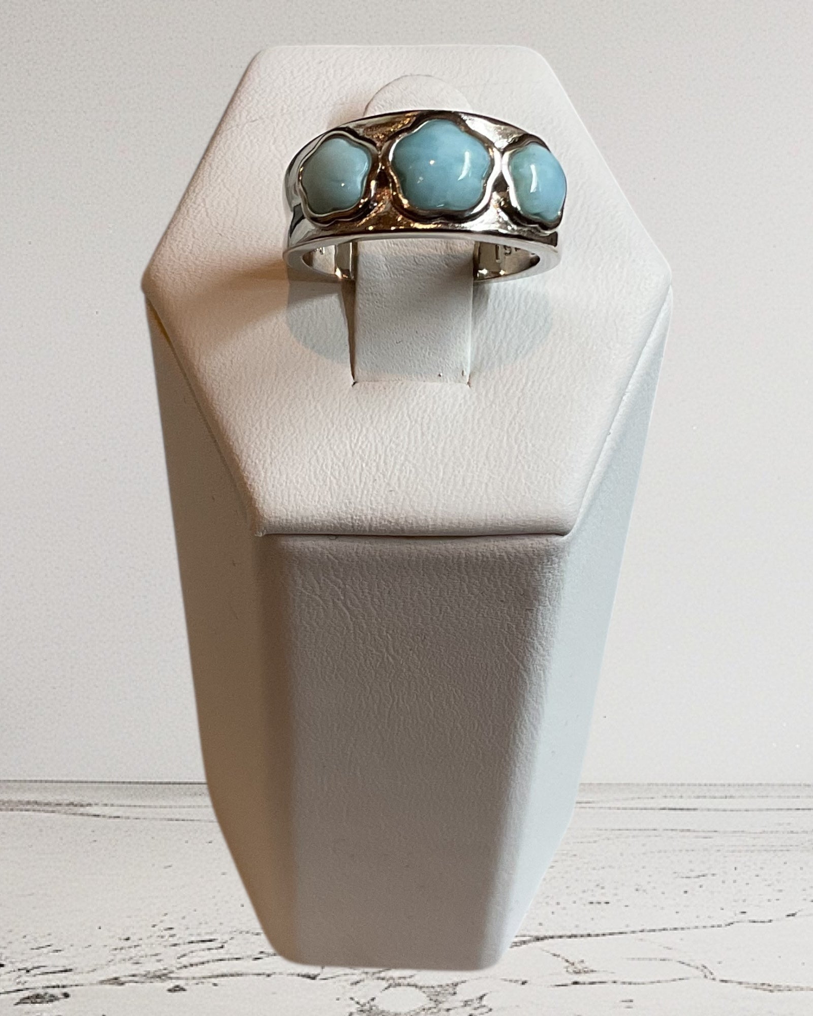 Bling Collection - Larimar Gemstone Ring (Sterling)