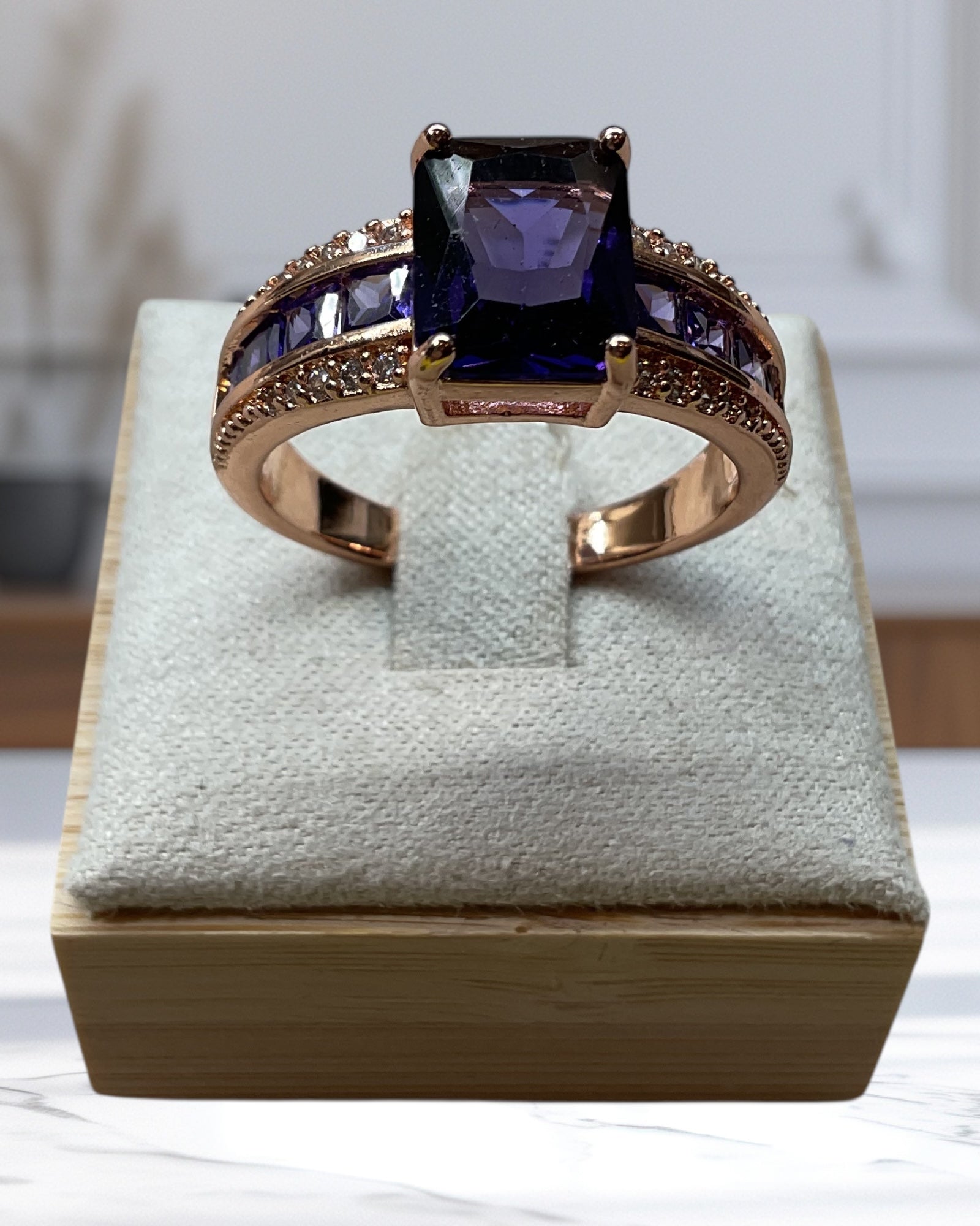 Bling Collection - Amethyst Gemstone Ring (Sterling)