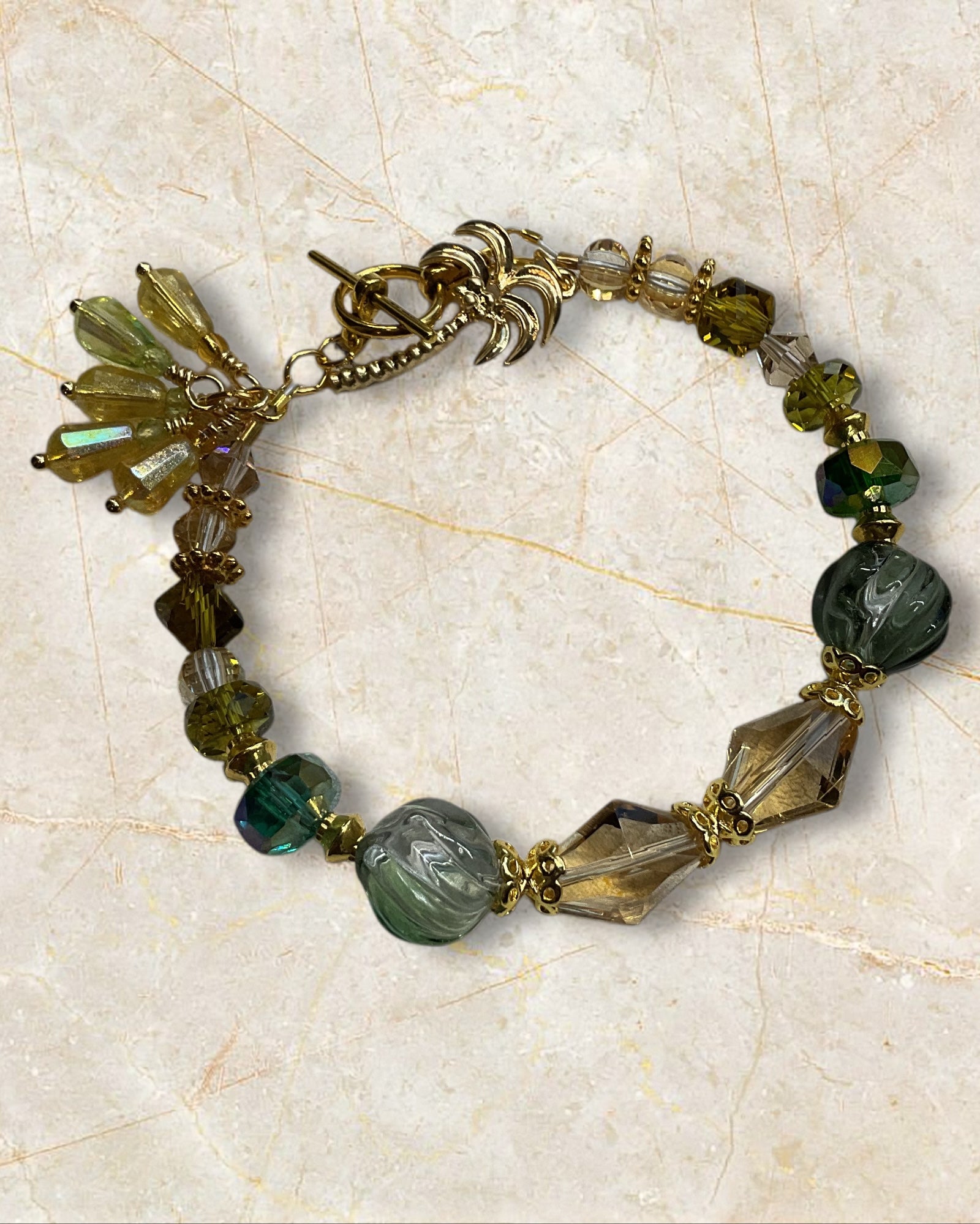 Fall-Colored Crystal Designer Bracelet