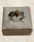 Bling Collection - Tiger Eye Gemstone Ring (Sterling)