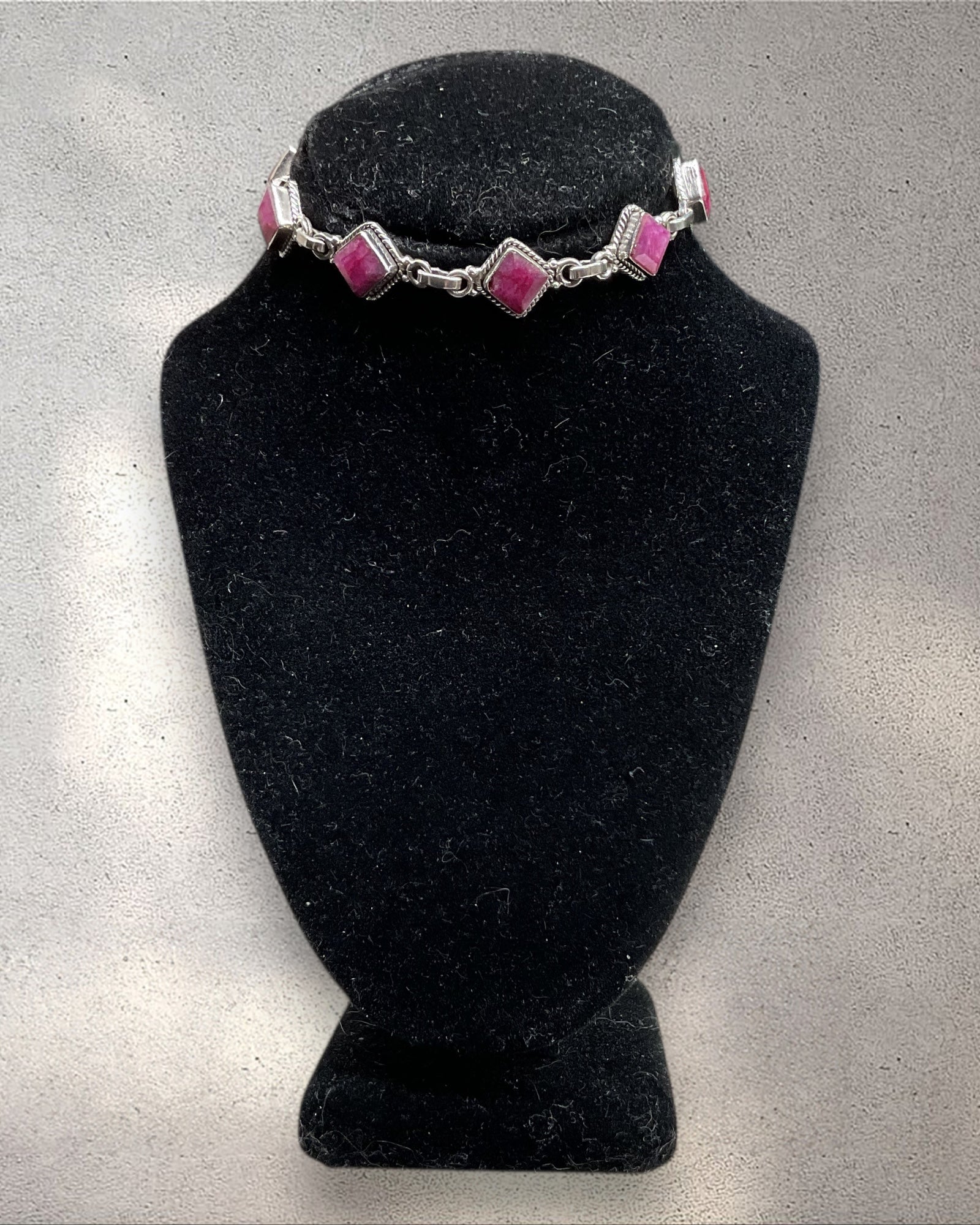 Bling Collection - Ruby Designer Bracelet (Sterling)