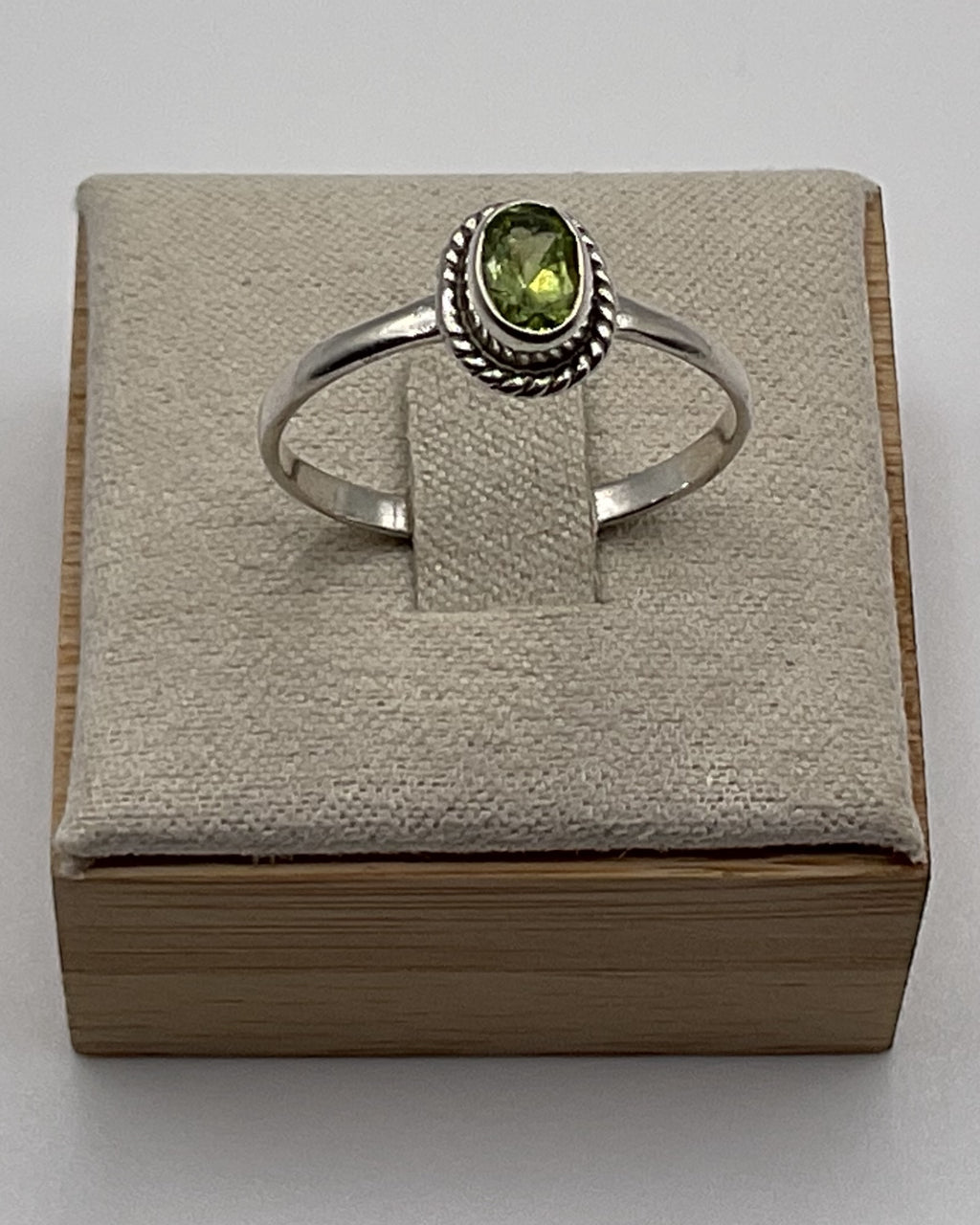 Bling Collection - Peridot Gemstone Ring (Sterling)