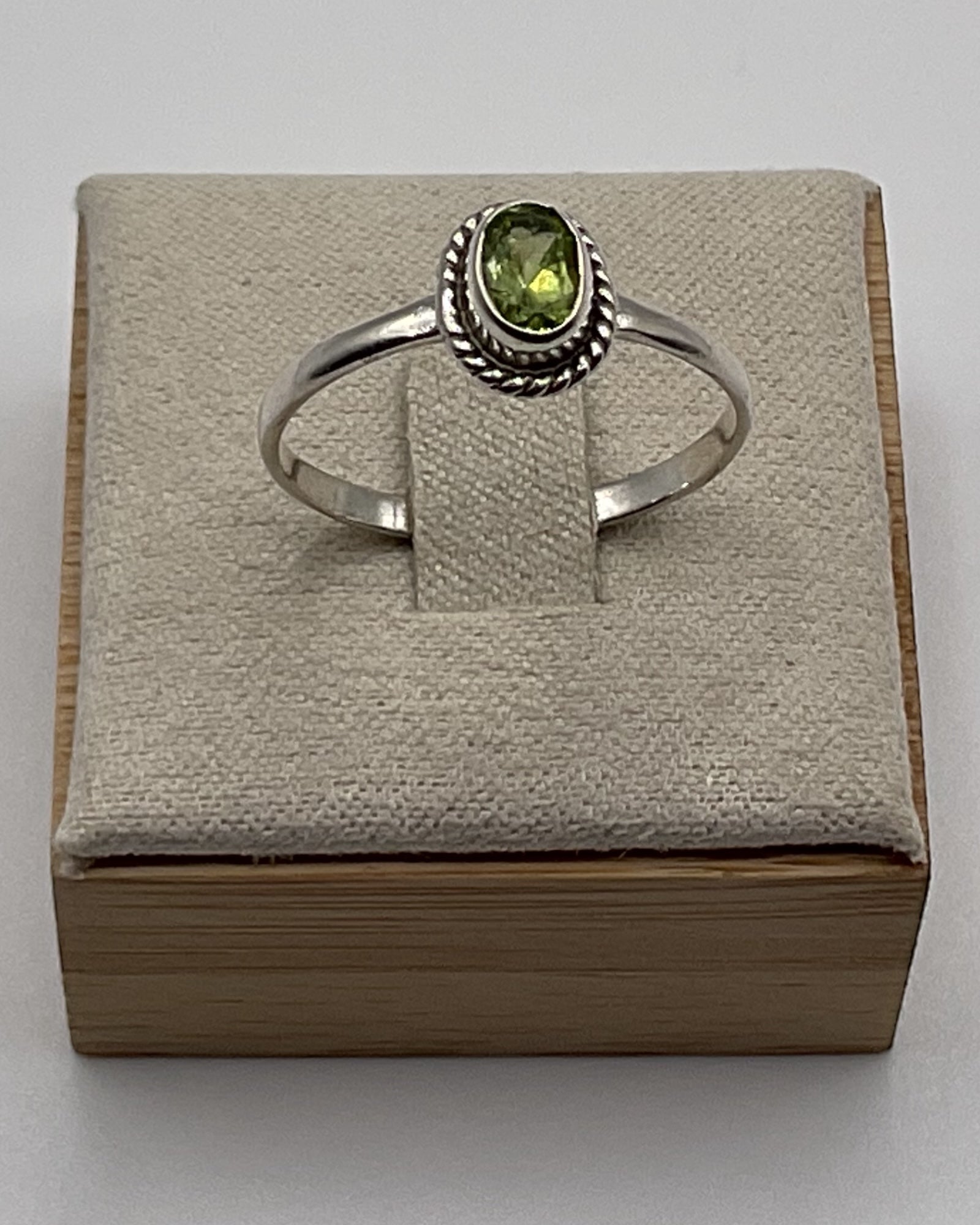 Bling Collection - Peridot Gemstone Ring (Sterling)