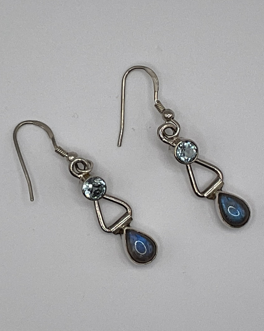 Bling Collection - Blue Topaz & Labradorite Designer Earring (Sterling)
