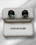Bling Collection - Mystic Topaz Stud Designer Earring (Sterling)