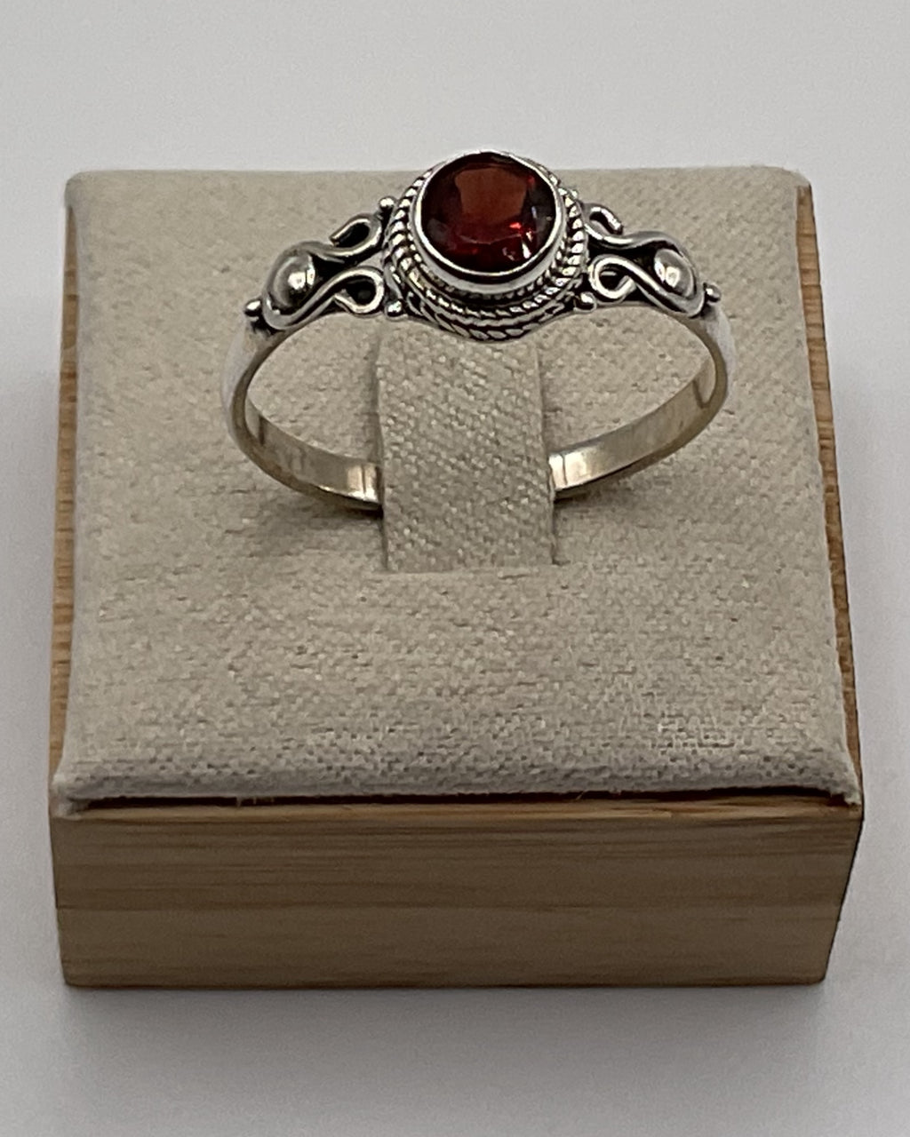 Bling Collection - Garnet Gemstone Ring (Sterling)