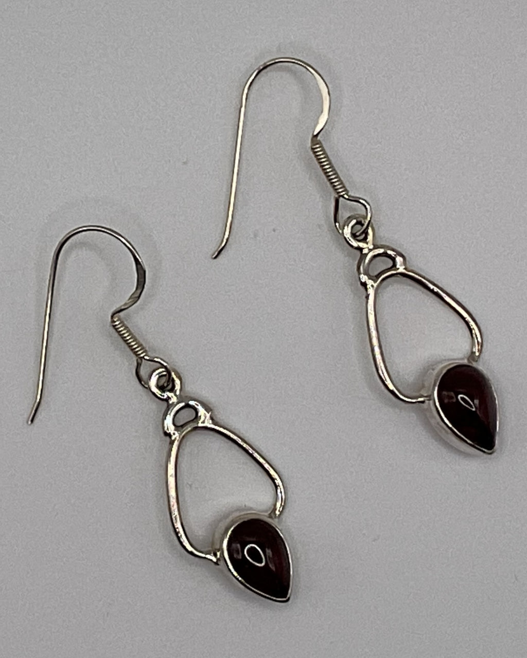Bling Collection - Garnet Designer Earring (Sterling)