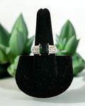 Bling Collection - Emerald Gemstone Ring (Sterling)
