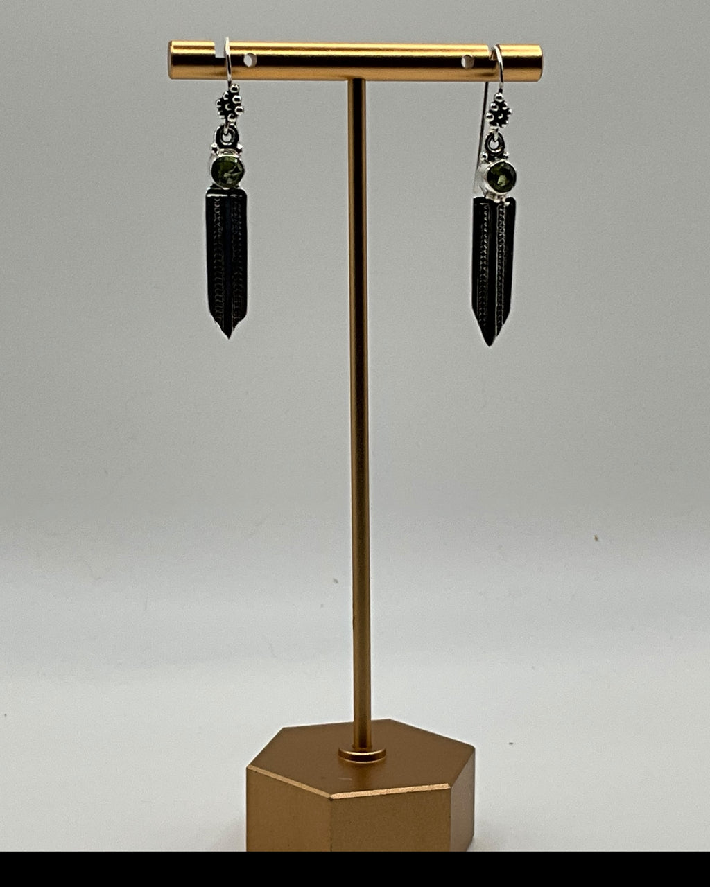 Bling Collection - Peridot Designer Earring - (Sterling)