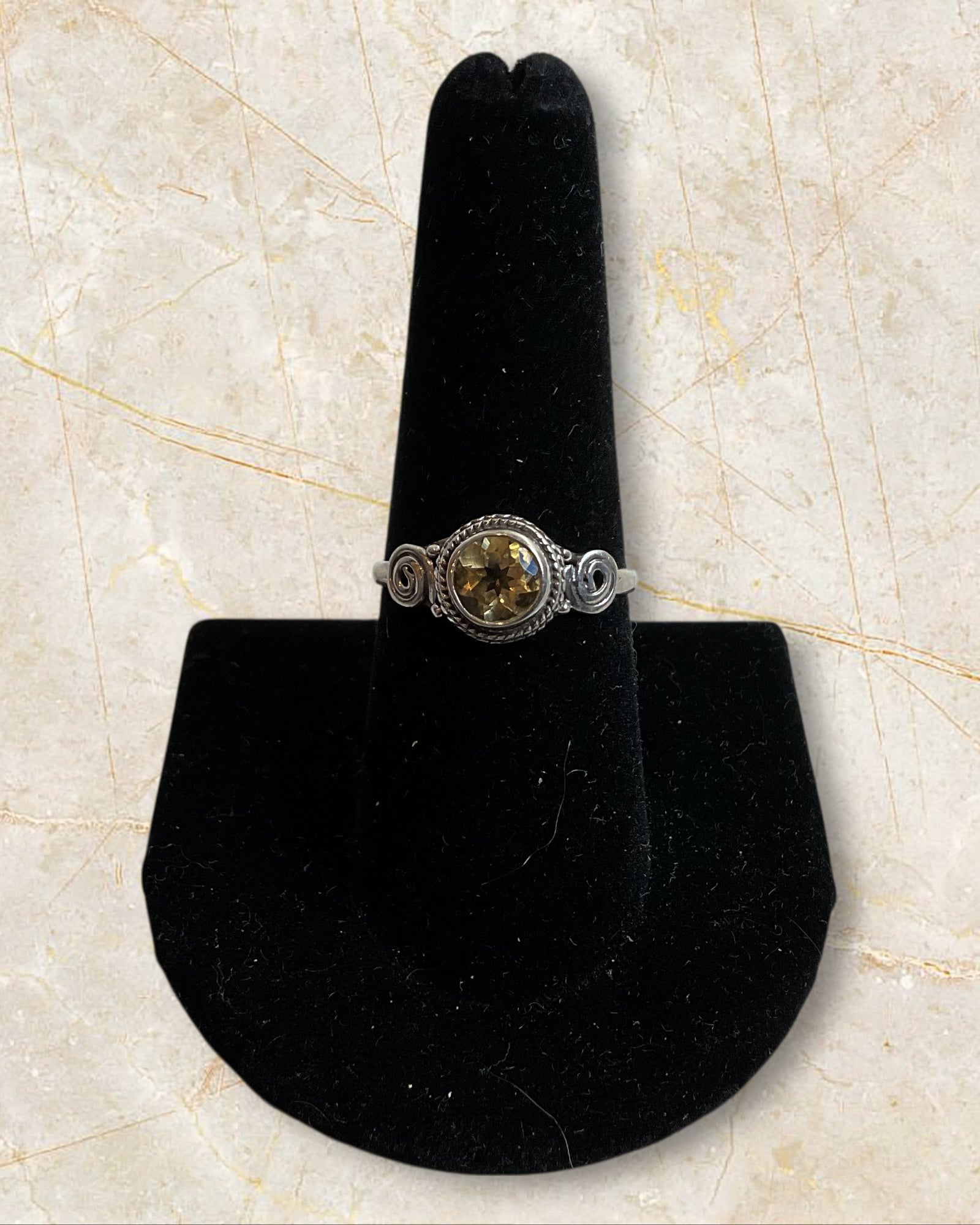 Bling Collection - Citrine Gemstone Ring (Sterling)