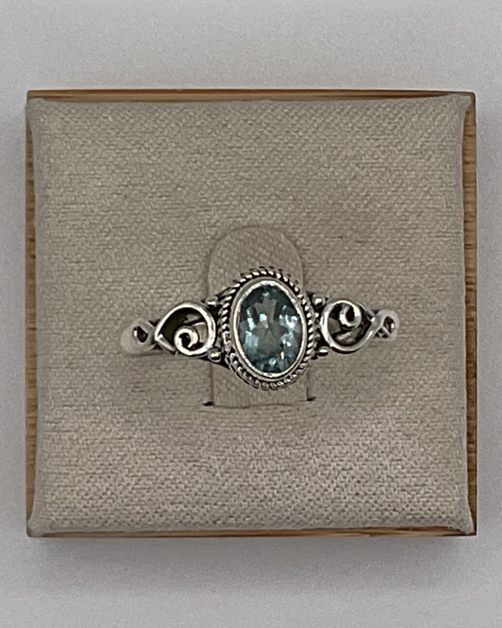 Bling Collection - Blue Topaz Gemstone Ring (Sterling)