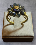 Light Blue Flower Wire Wrapped Ring (Size 8)