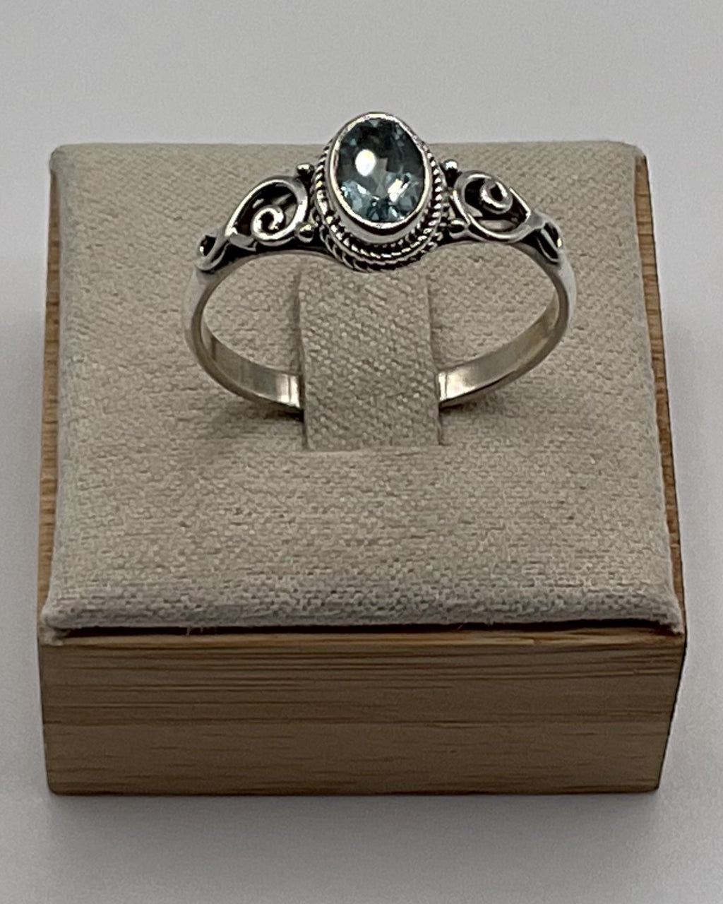 Bling Collection - Blue Topaz Gemstone Ring (Sterling)