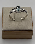 Bling Collection - Blue Topaz Gemstone Ring (Sterling)