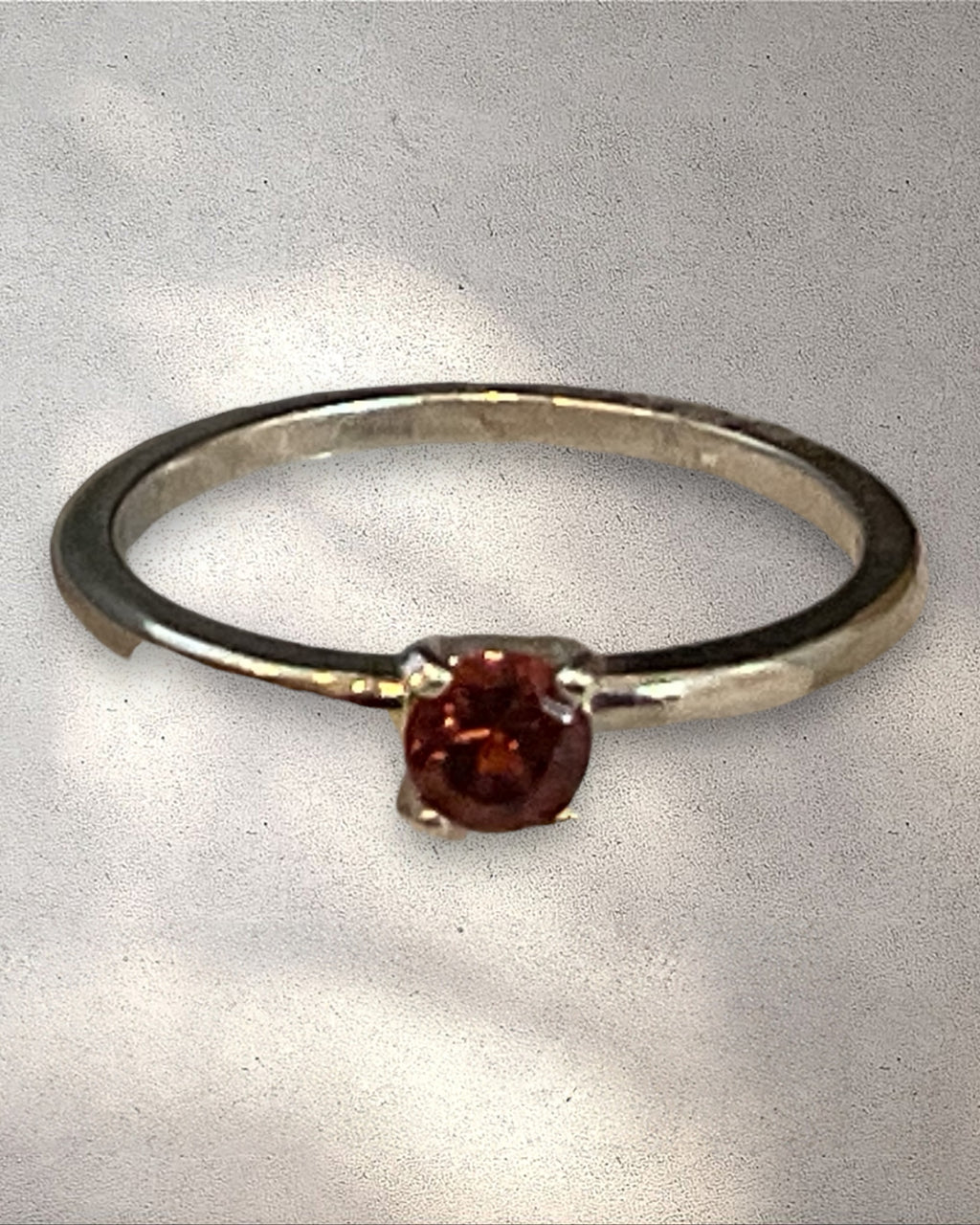 Affordable Luxury Collection - Garnet Gemstone Ring (Sterling)