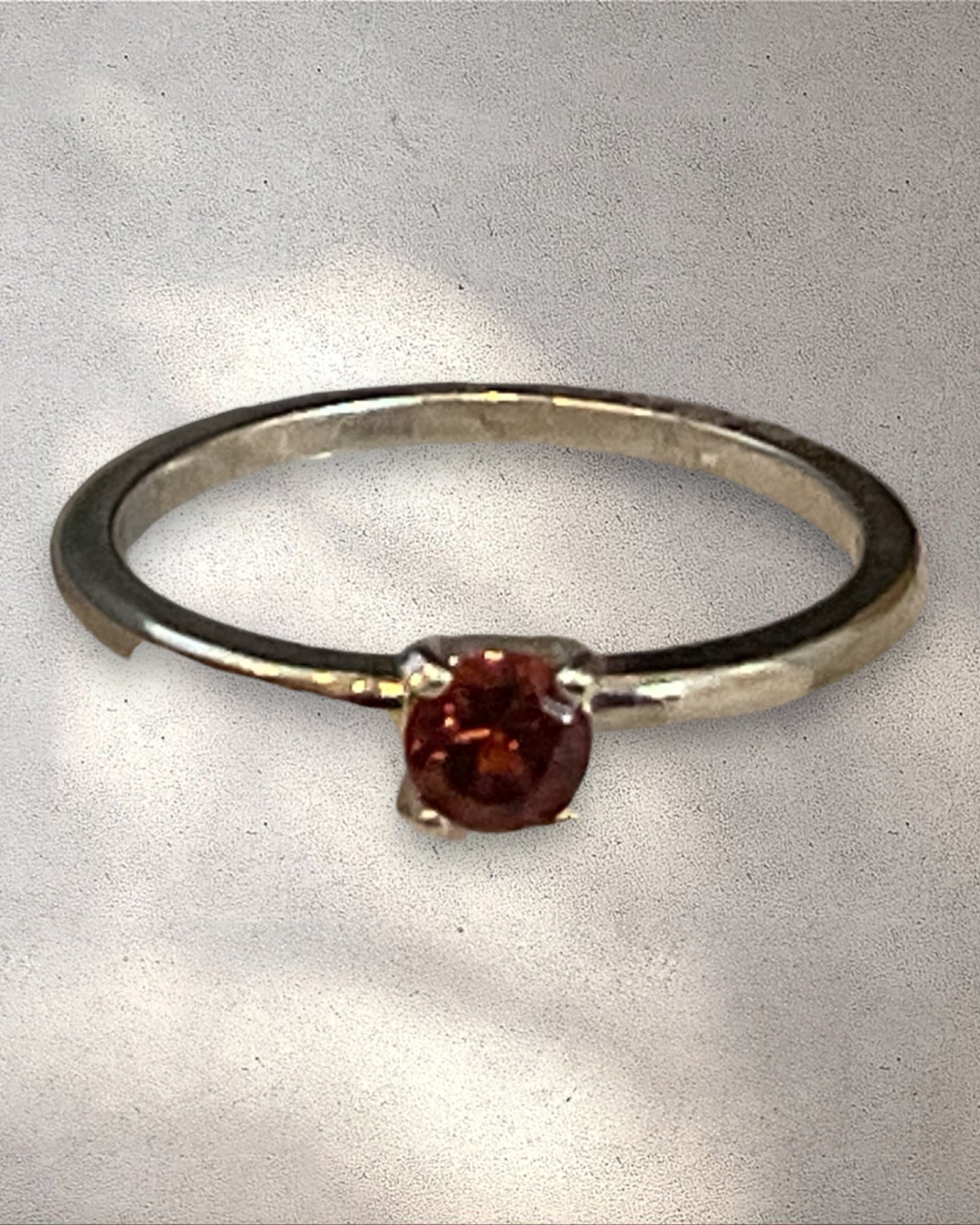 Affordable Luxury Collection - Garnet Gemstone Ring (Sterling)