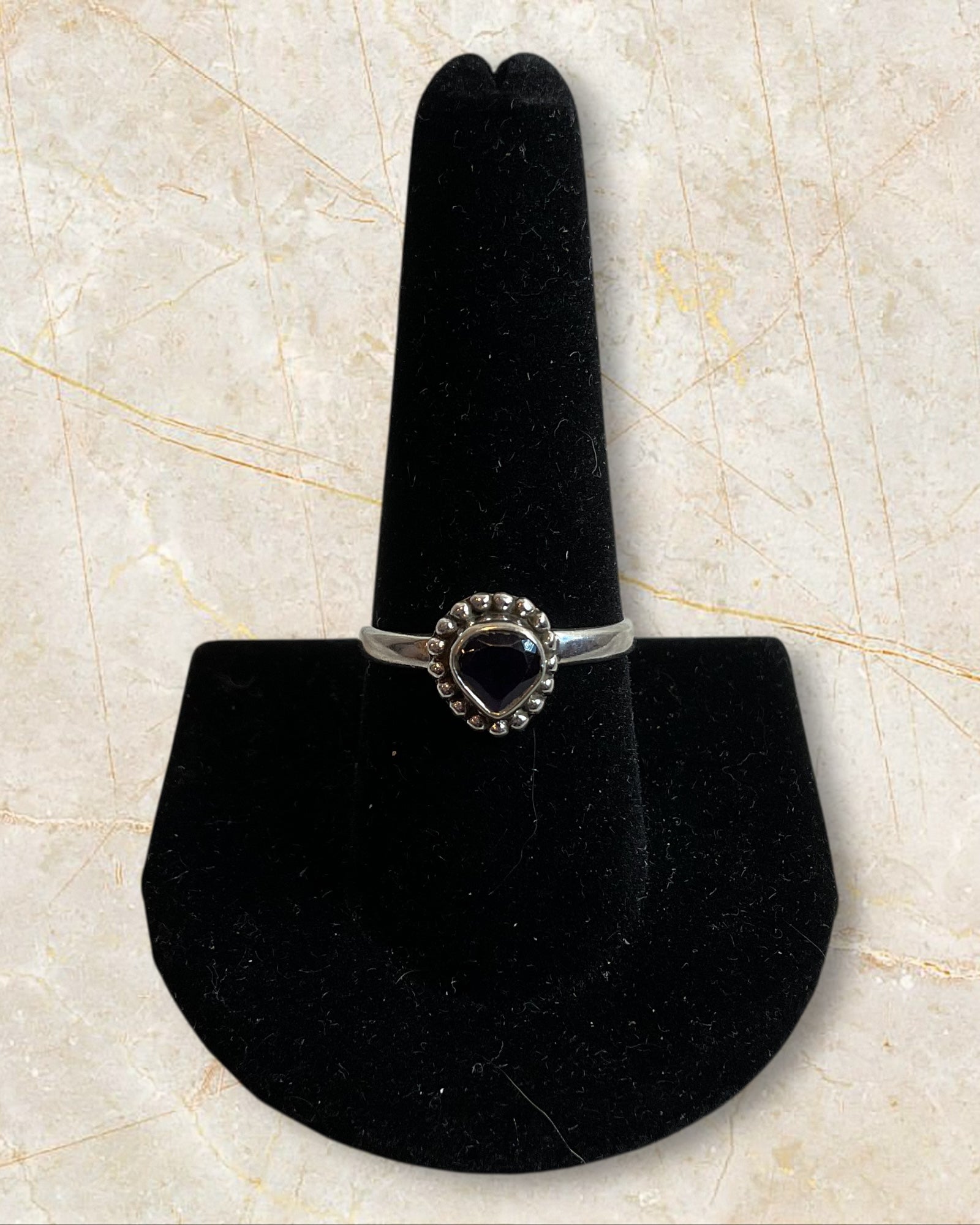 Bling Collection - Garnet Gemstone Ring (Sterling)