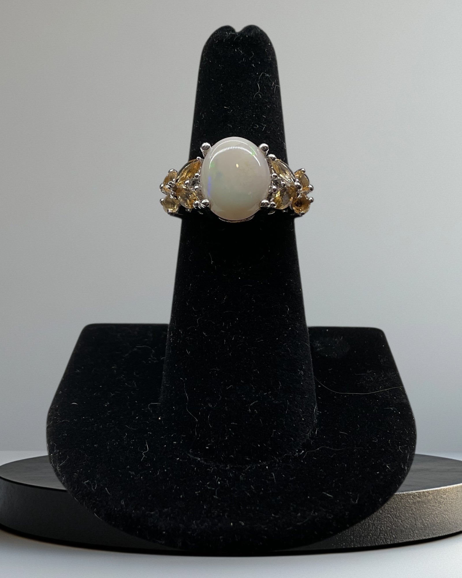 Affordable Luxury Collection - Citrine, Opal & Topaz Gemstone Ring (Sterling)