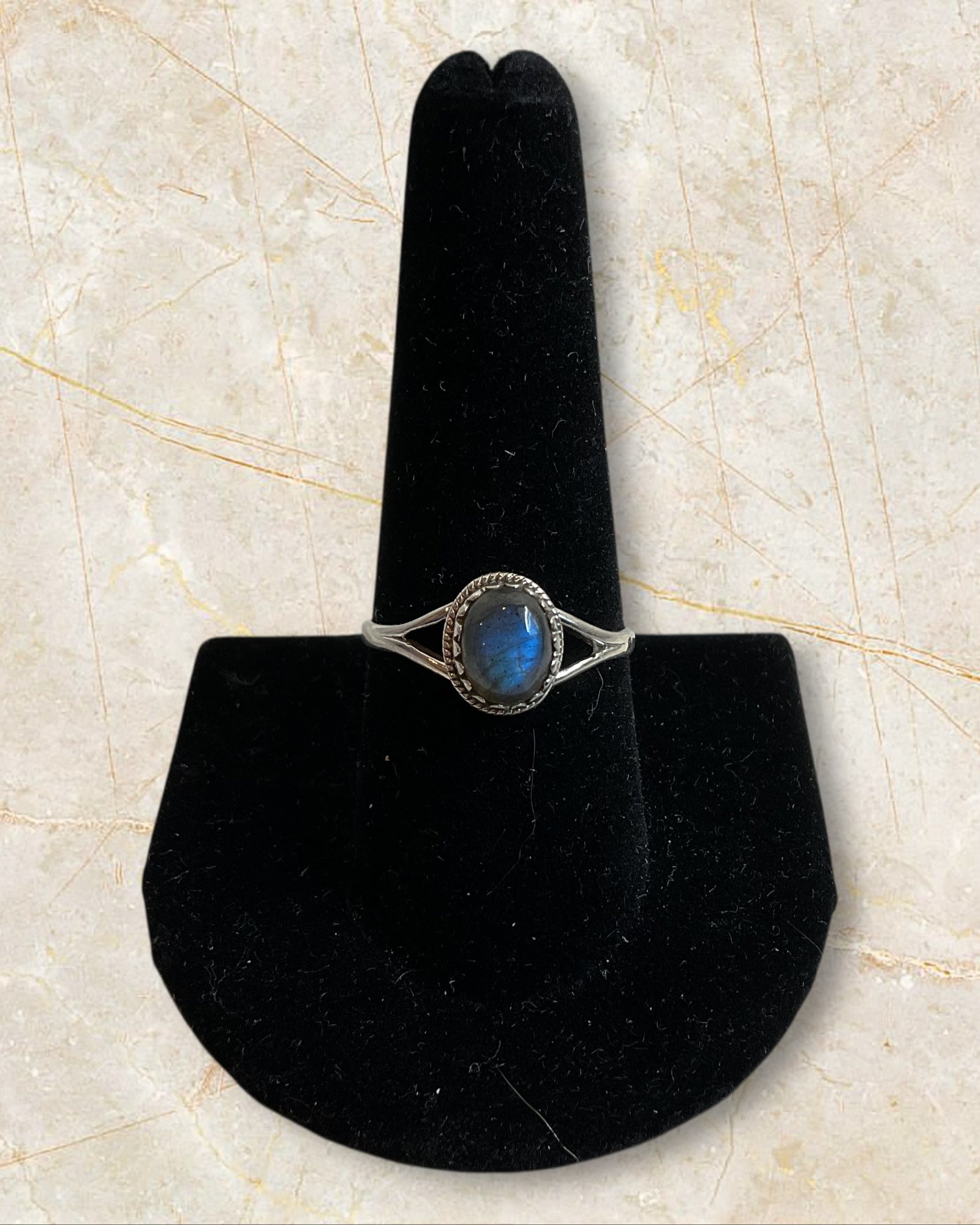 Bling Collection - Labradorite Gemstone Ring (Sterling)