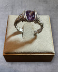 Amethyst CZ Wire Wrapped Ring (Size 8)