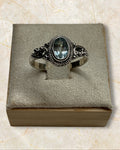 Bling Collection - Blue Topaz Gemstone Ring (Sterling)
