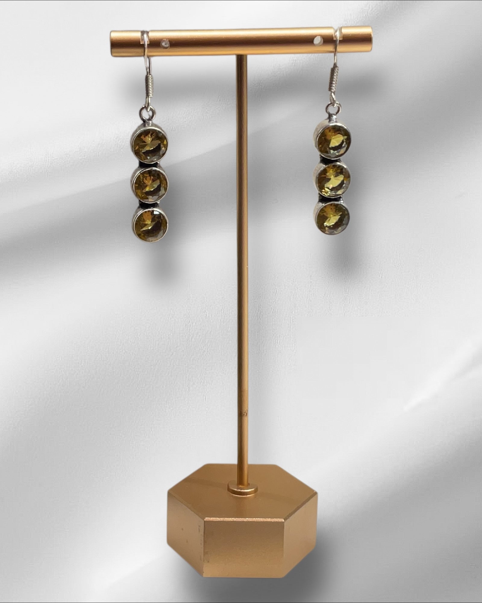 Bling Collection - Citrine Designer Earring (Sterling)