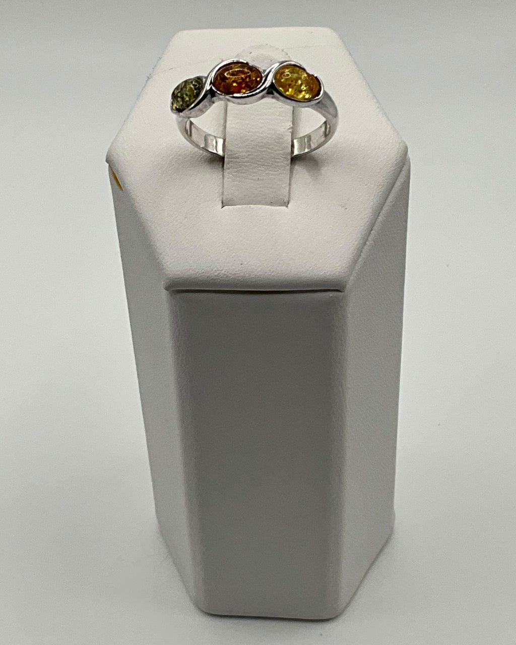 Bling Collection - Baltic Amber Gemstone Ring (Sterling)
