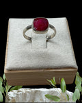 Bling Collection - Ruby Gemstone Ring (Sterling)
