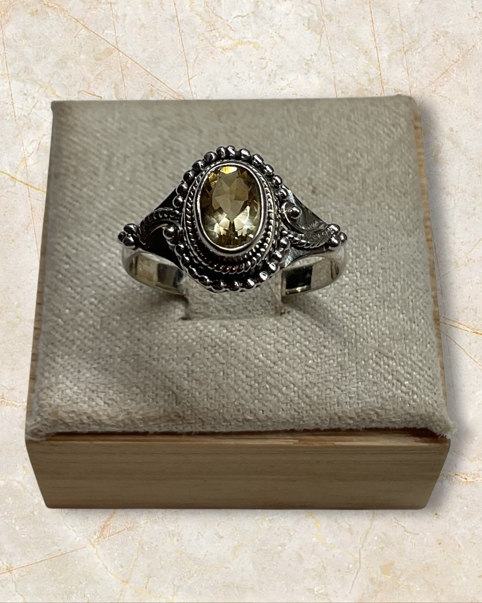 Bling Collection - Citrine Gemstone Ring (Sterling)