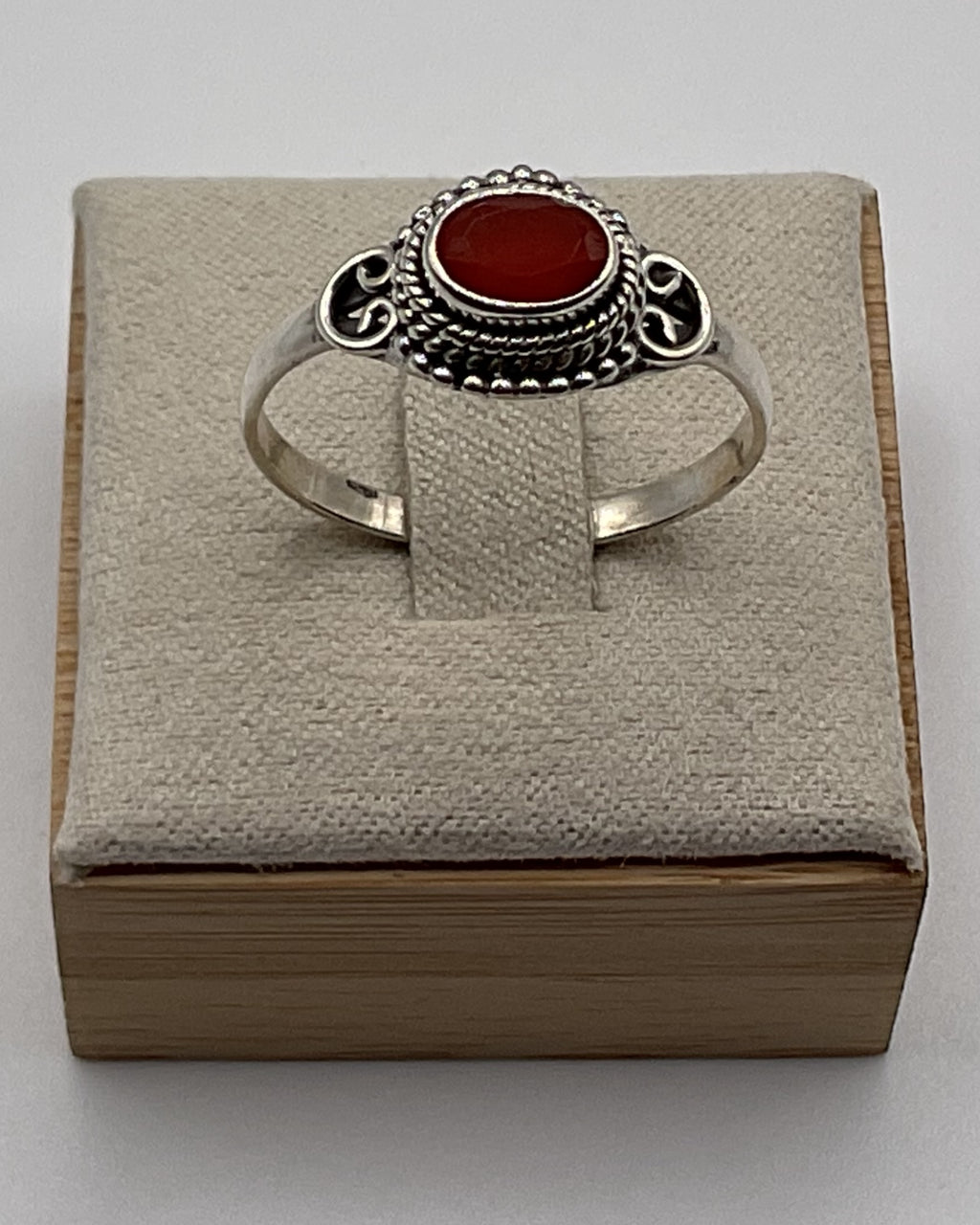 Bling Collection - Carnelian Gemstone Ring (Sterling)