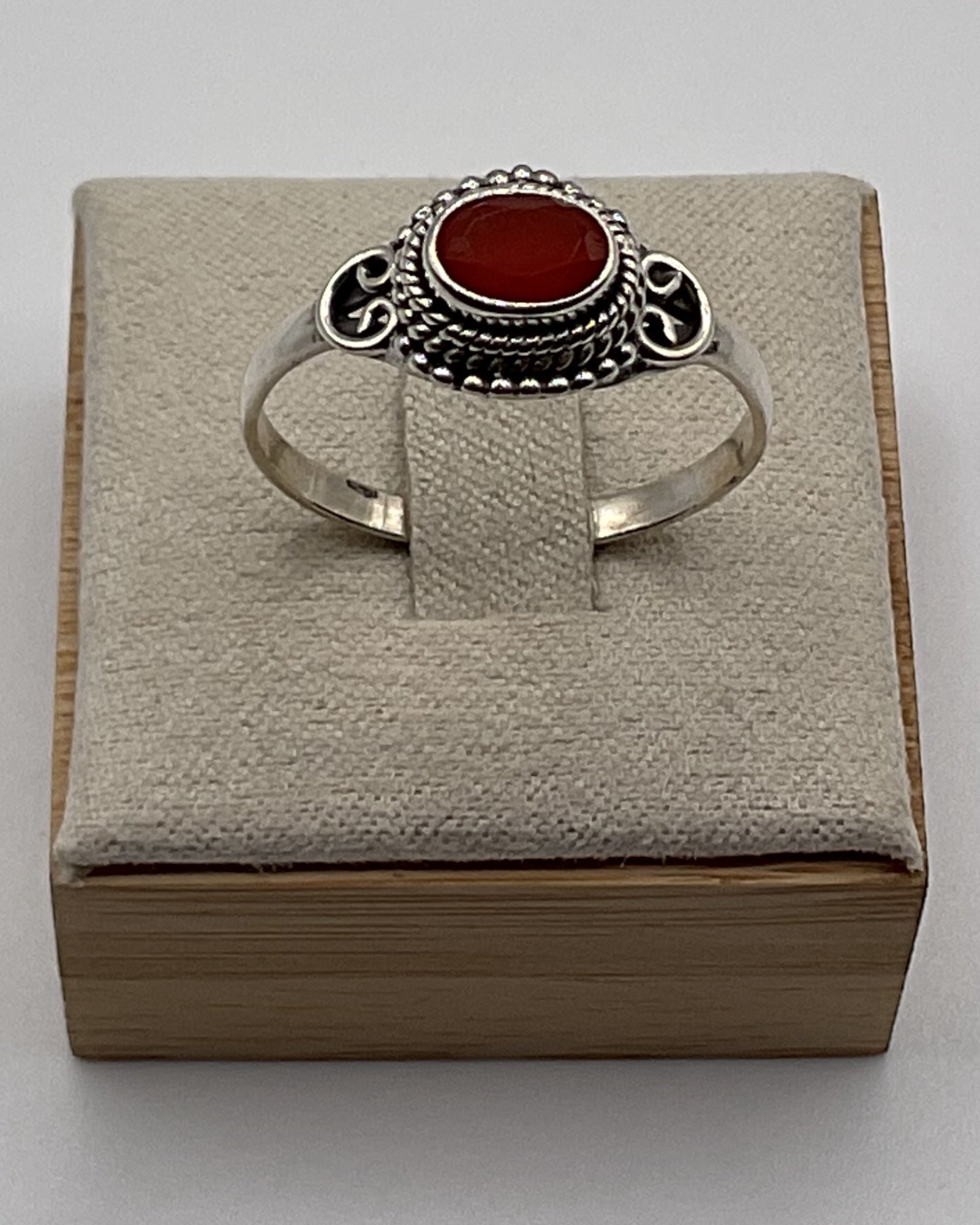 Bling Collection - Carnelian Gemstone Ring (Sterling)