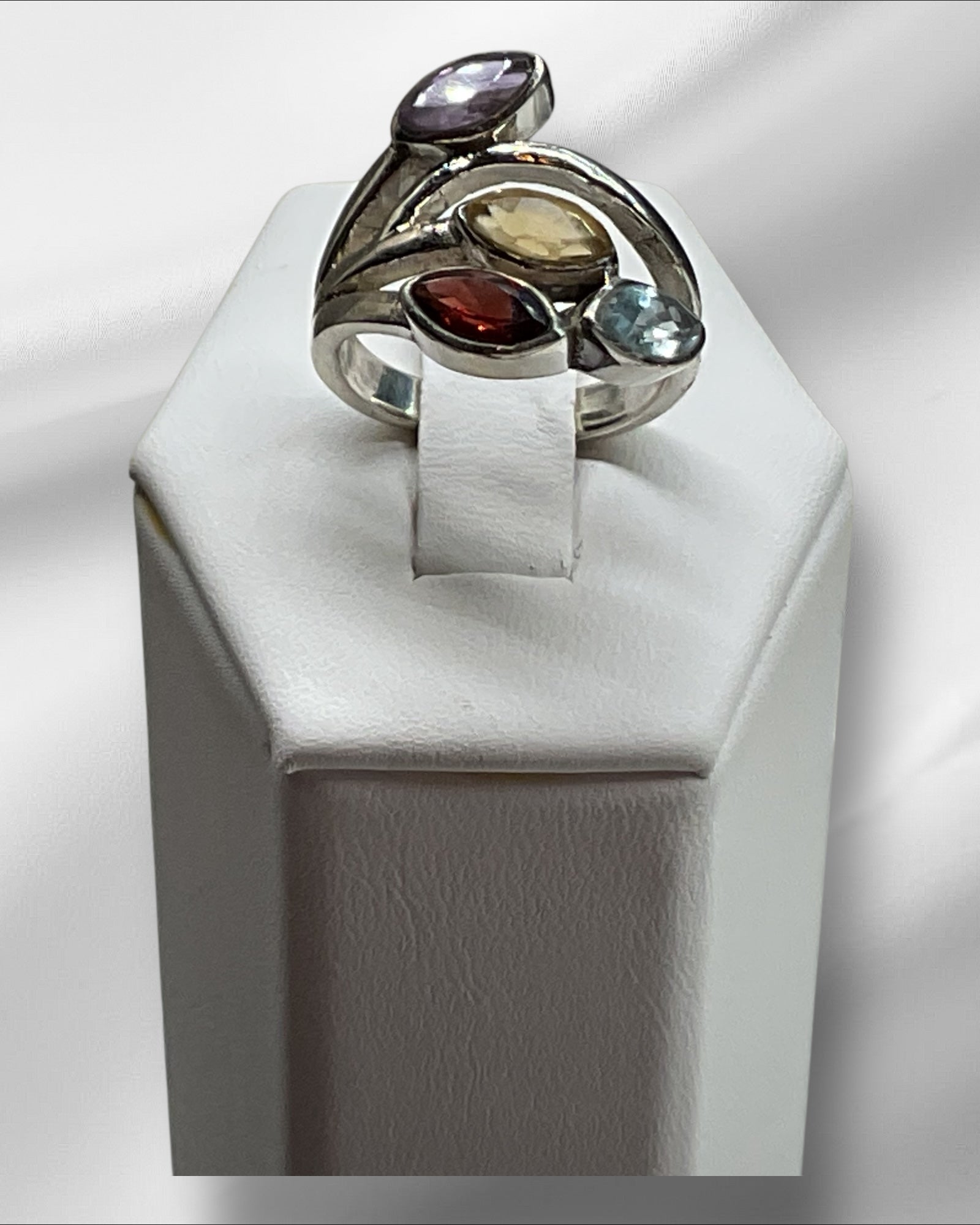 Bling Collection - Blue Topaz Gemstone Ring (Sterling)