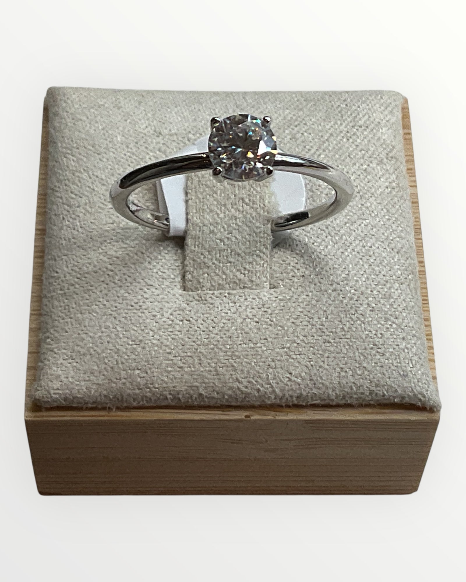 Bling Collection - Moissanite Solitaire Ring (Sterling)