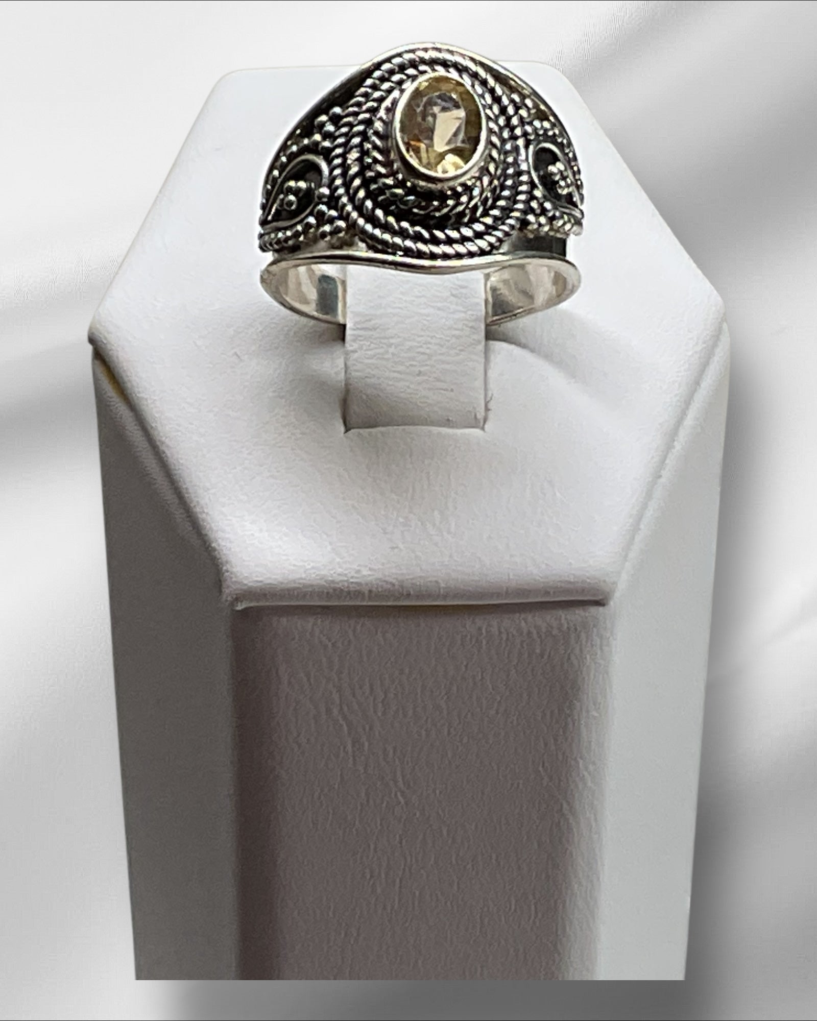 Bling Collection - Citrine Gemstone Ring (Sterling)