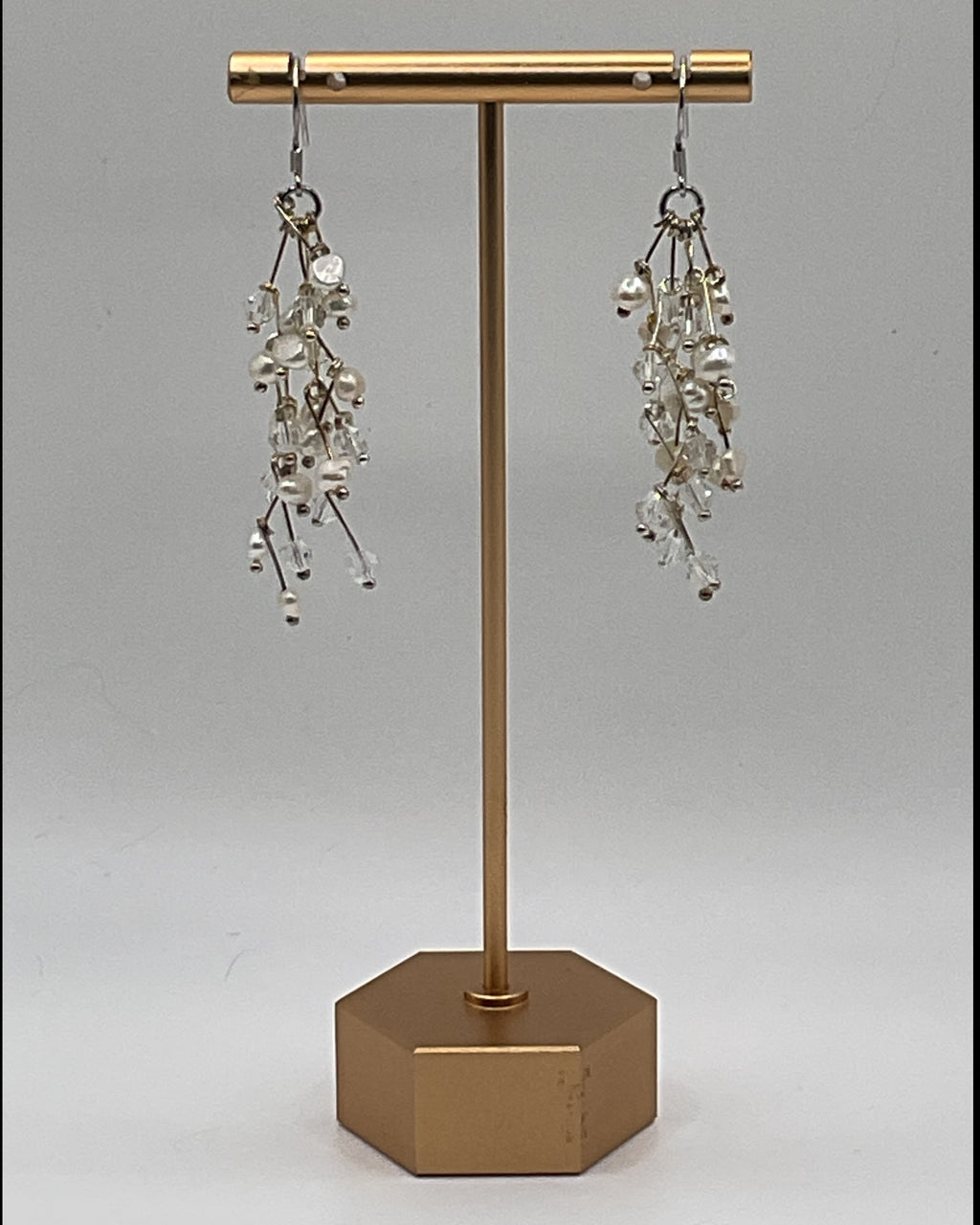 Bling Collection - Freshwater Pearl Designer Earrings (Sterling)