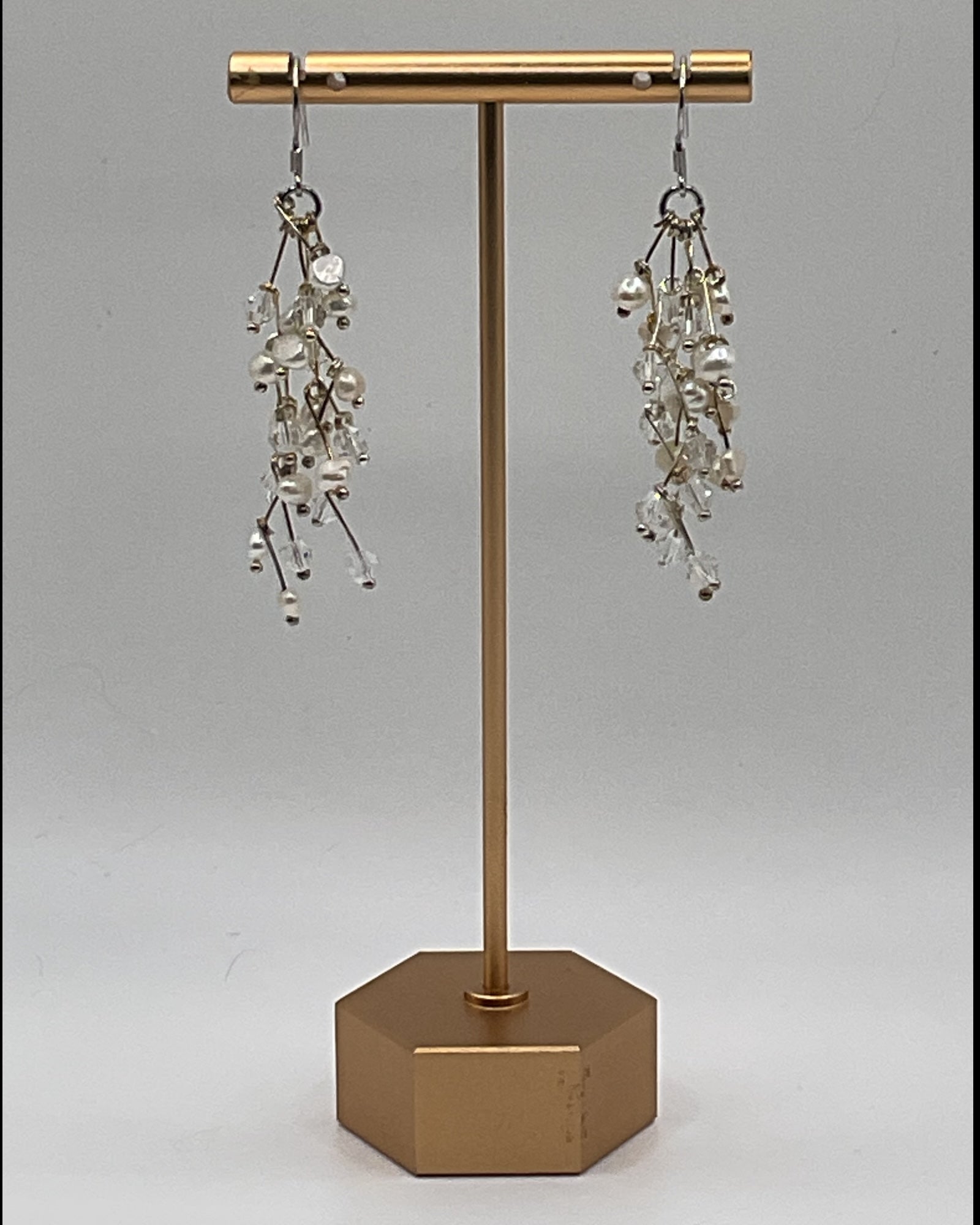 Bling Collection - Freshwater Pearl Designer Earrings (Sterling)