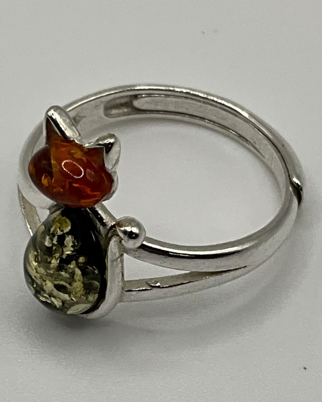 Bling Collection - Baltic Amber Gemstone Ring (Sterling)