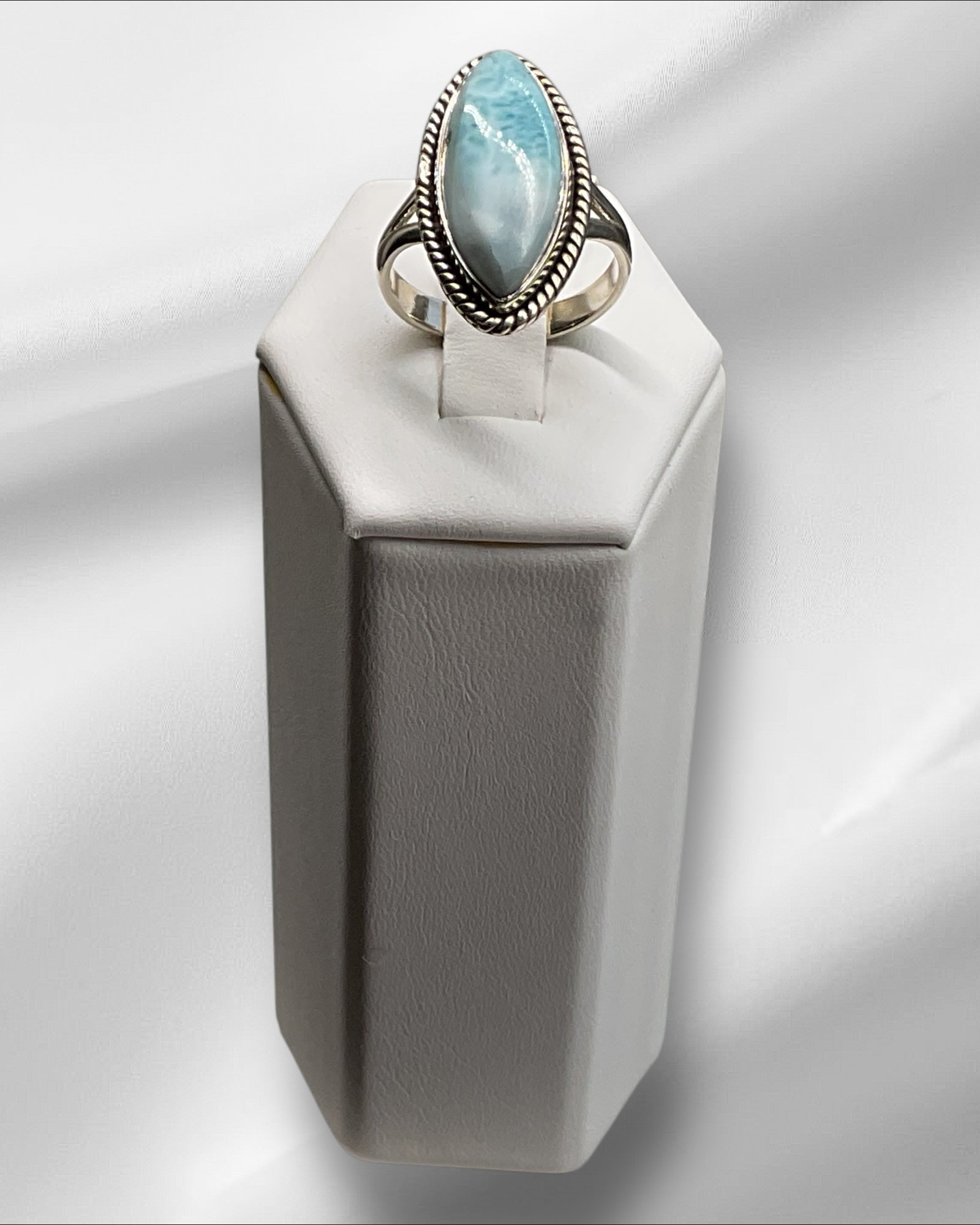Bling Collection - Larimar Gemstone Ring (Sterling)