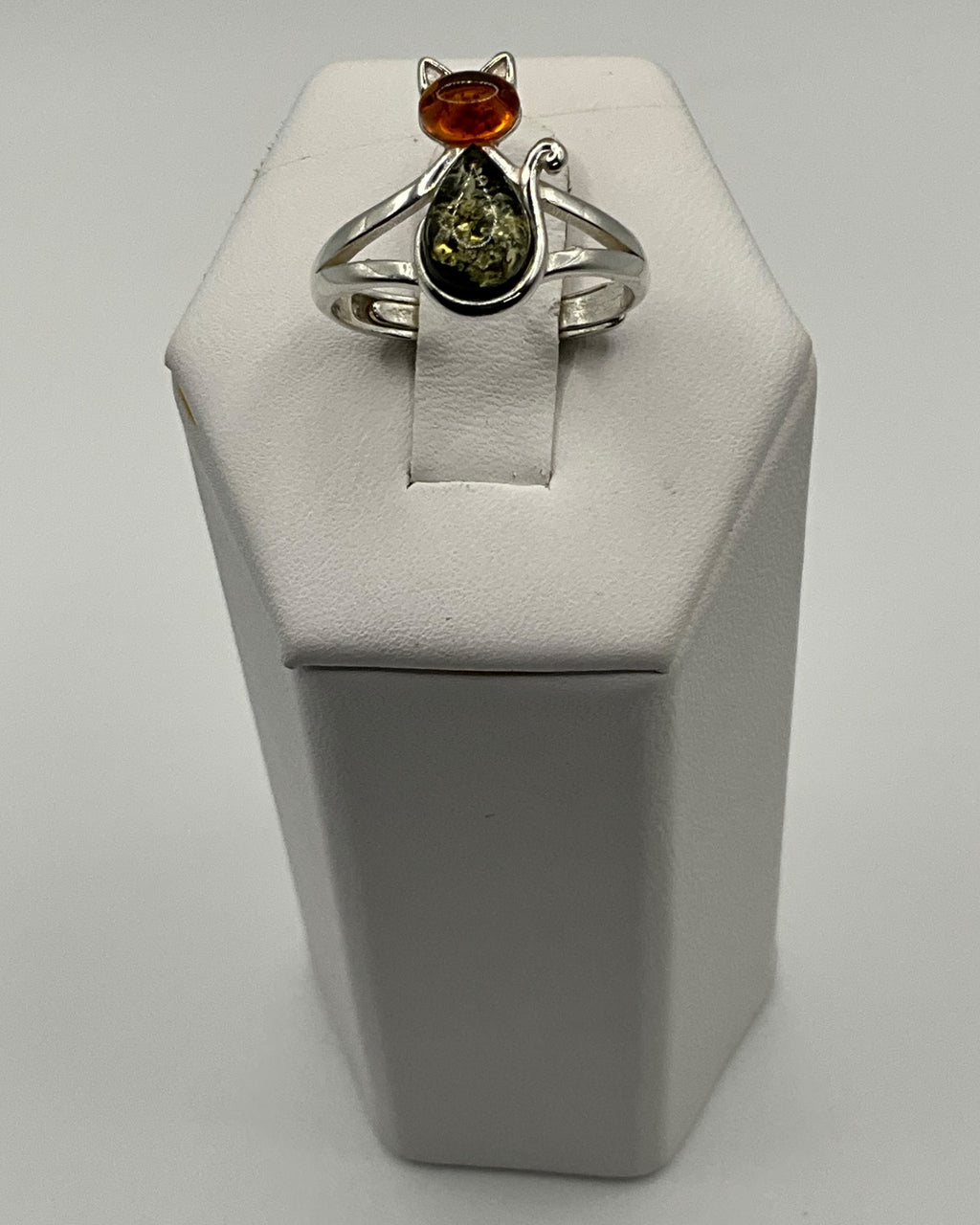Bling Collection - Baltic Amber Gemstone Ring (Sterling)