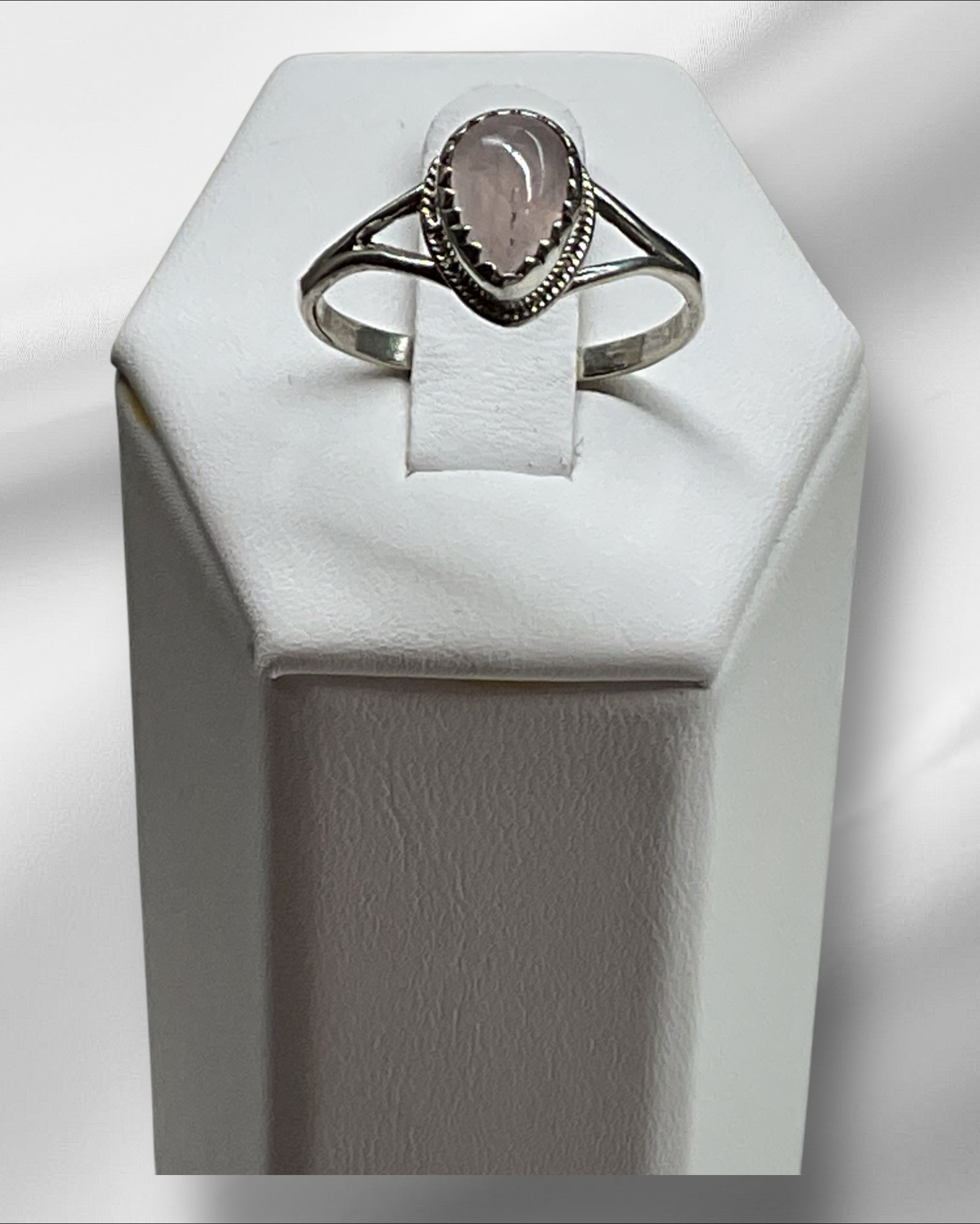 Bling Collection - Rose Quartz Gemstone Ring (Sterling)