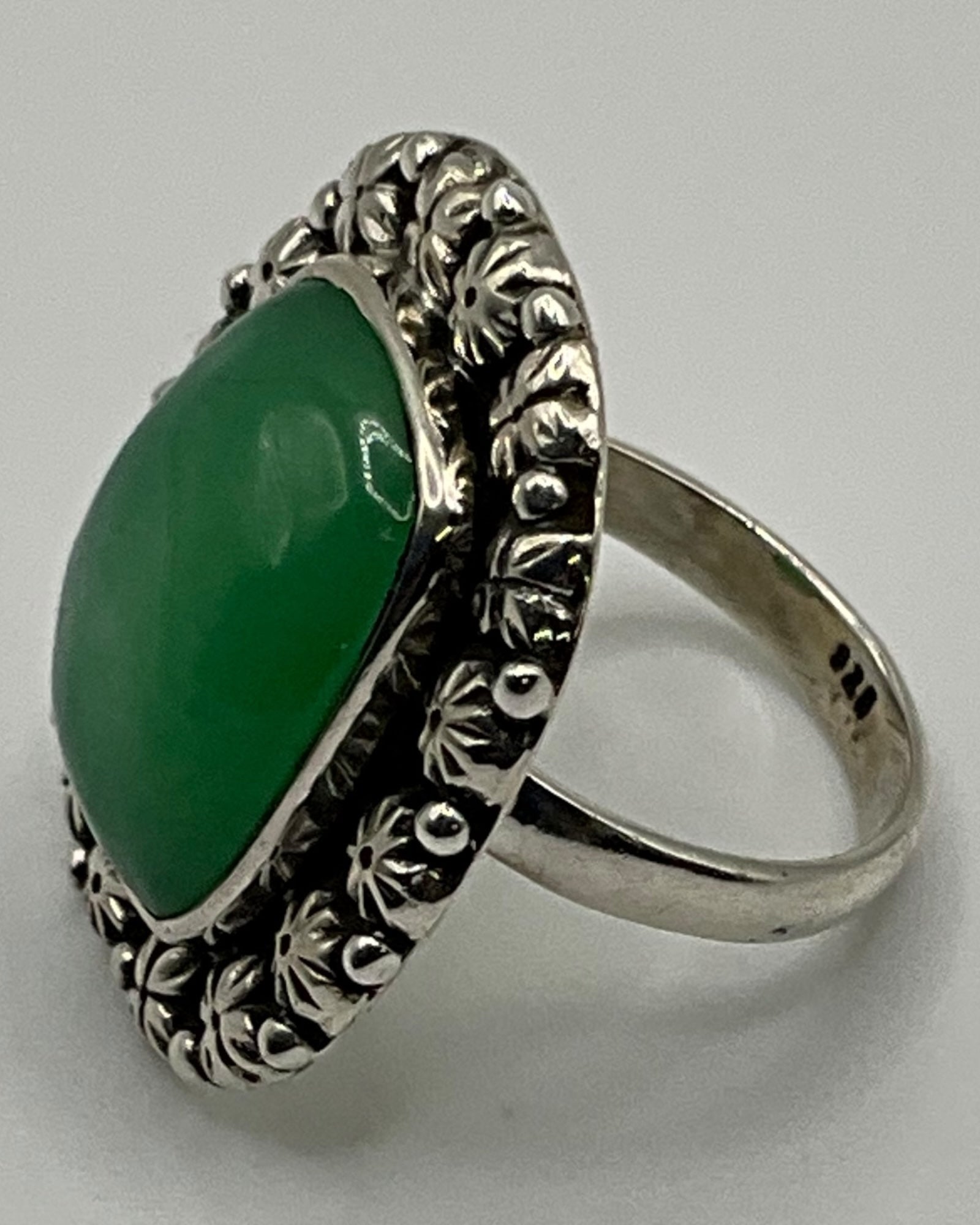 Bling Collection - Chrysoprase Gemstone Ring (Sterling)