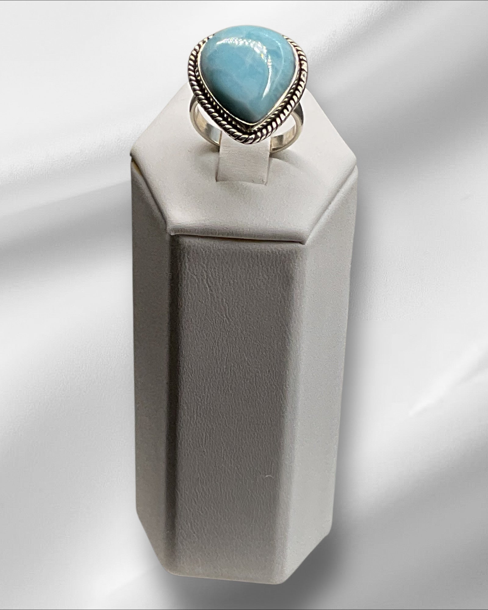 Bling Collection - Larimar Gemstone Ring (Sterling)