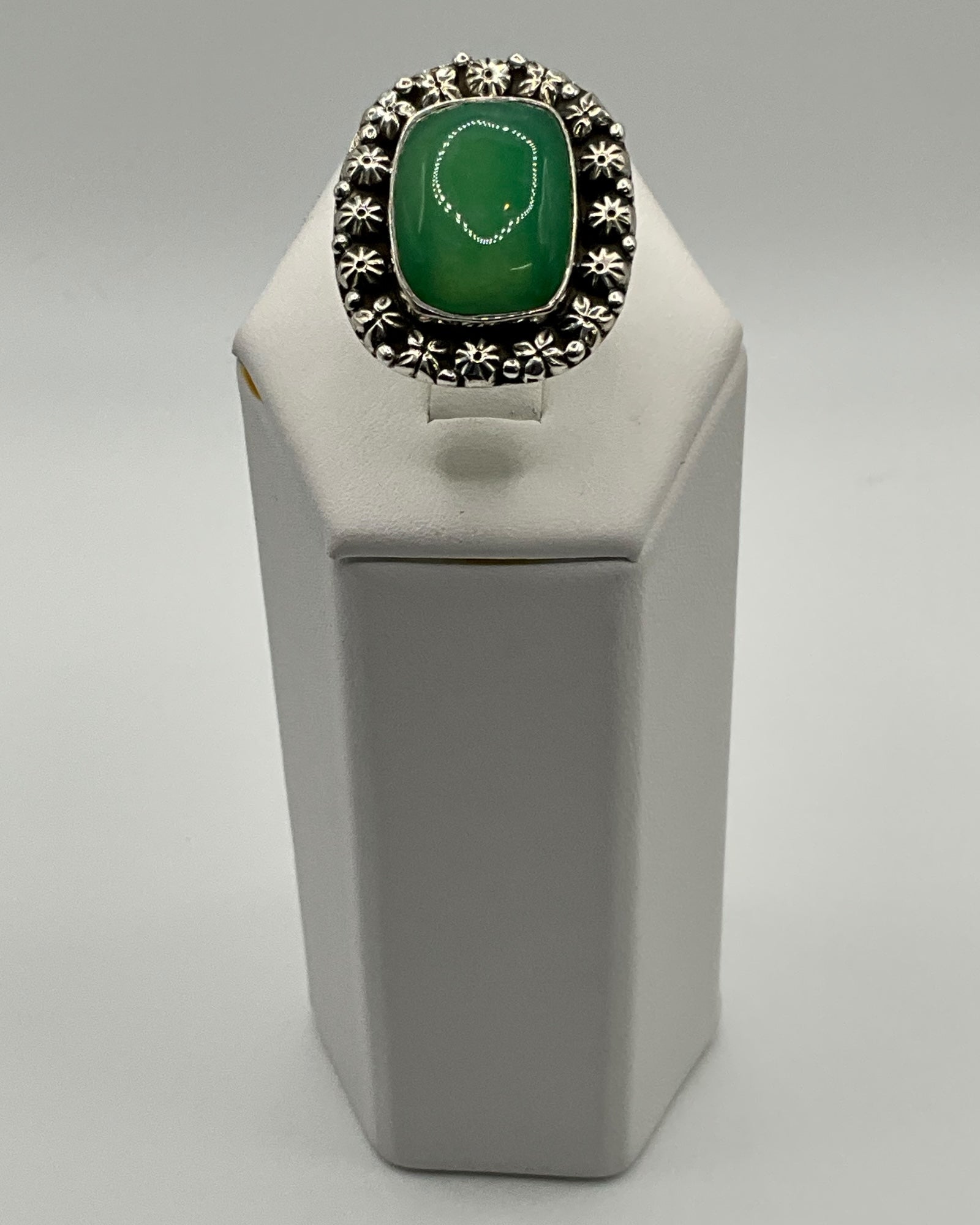 Bling Collection - Chrysoprase Gemstone Ring (Sterling)