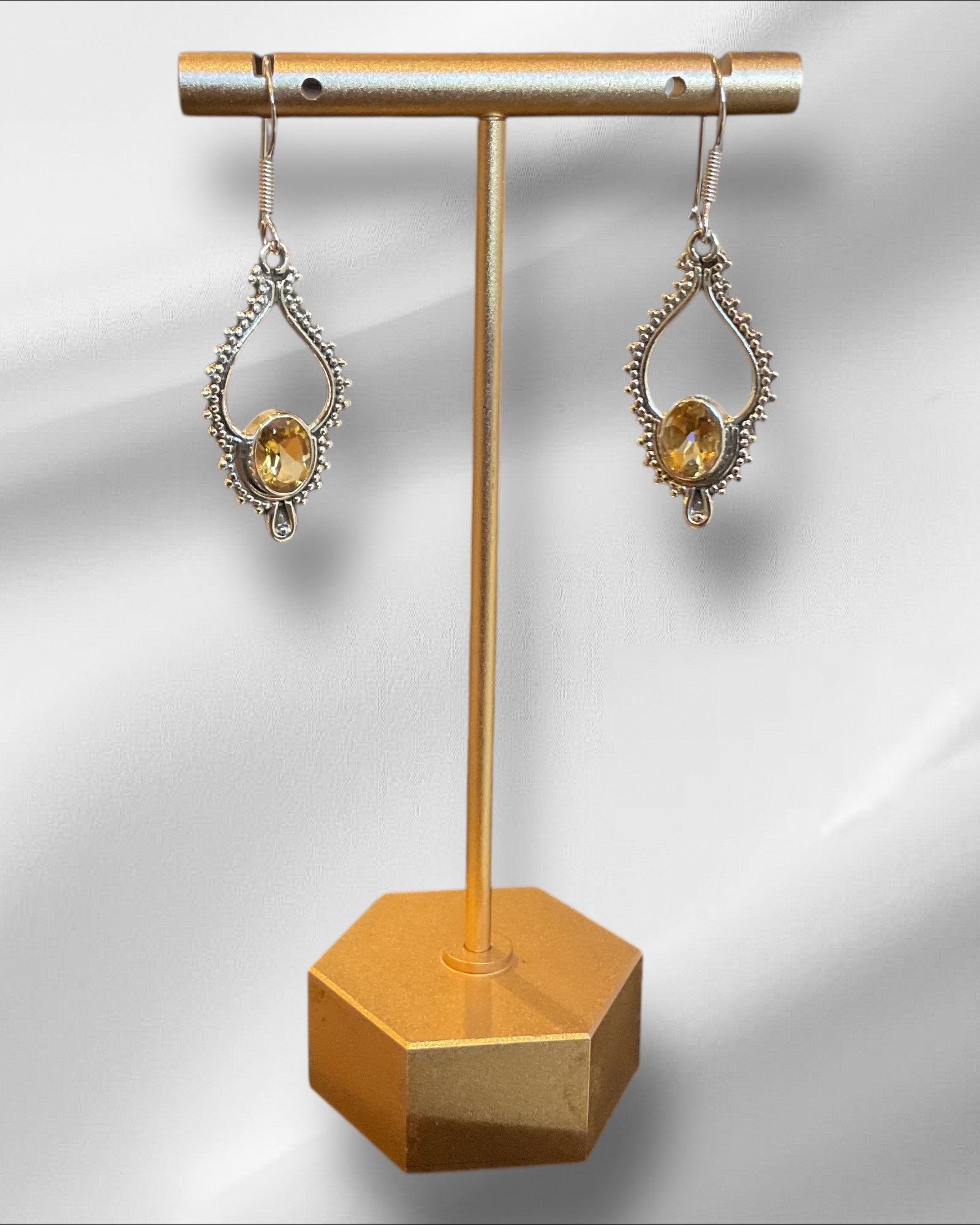 Bling Collection - Citrine Designer Earring (Sterling)
