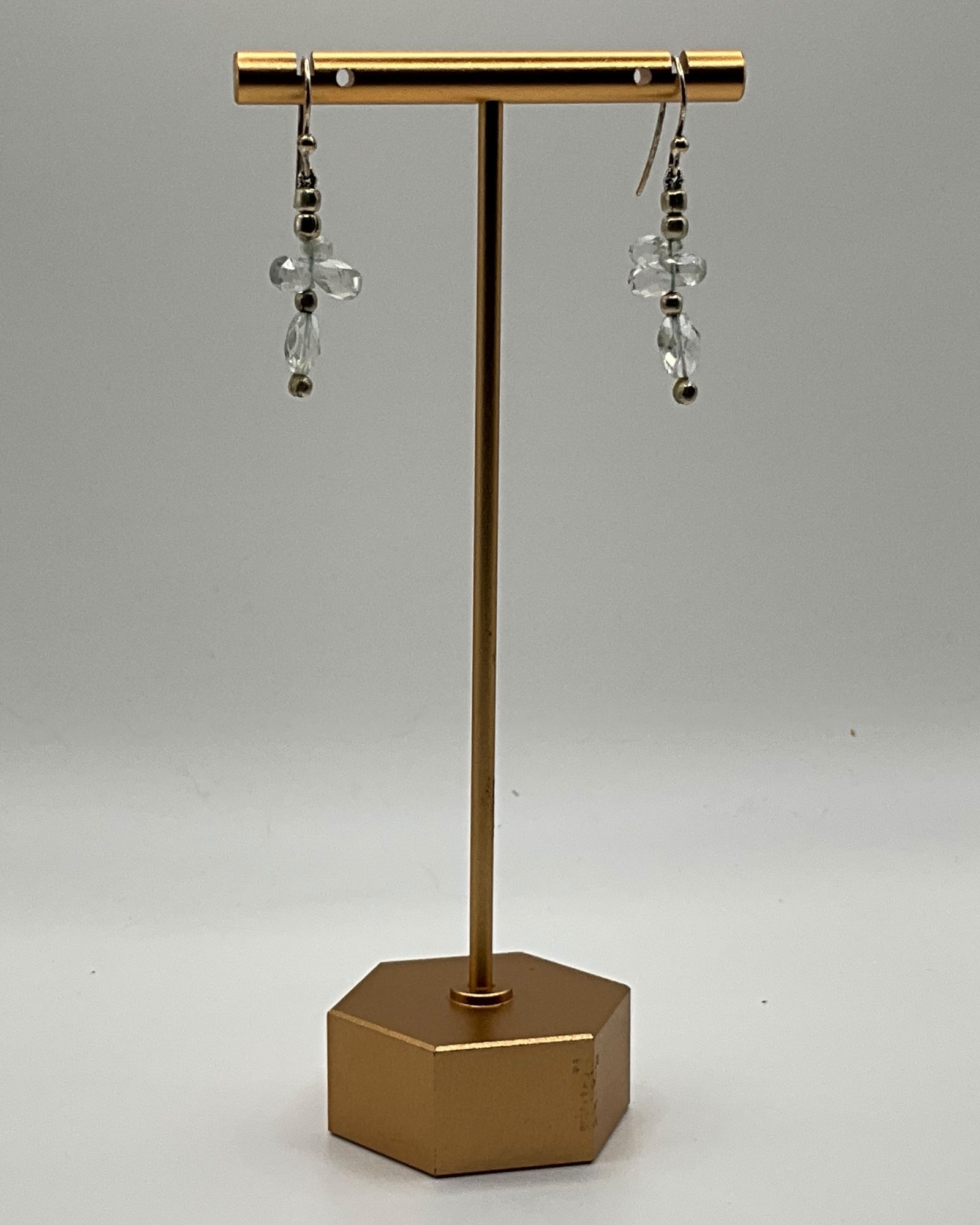 Bling Collection - Aquamarine Designer Earring - (Sterling)