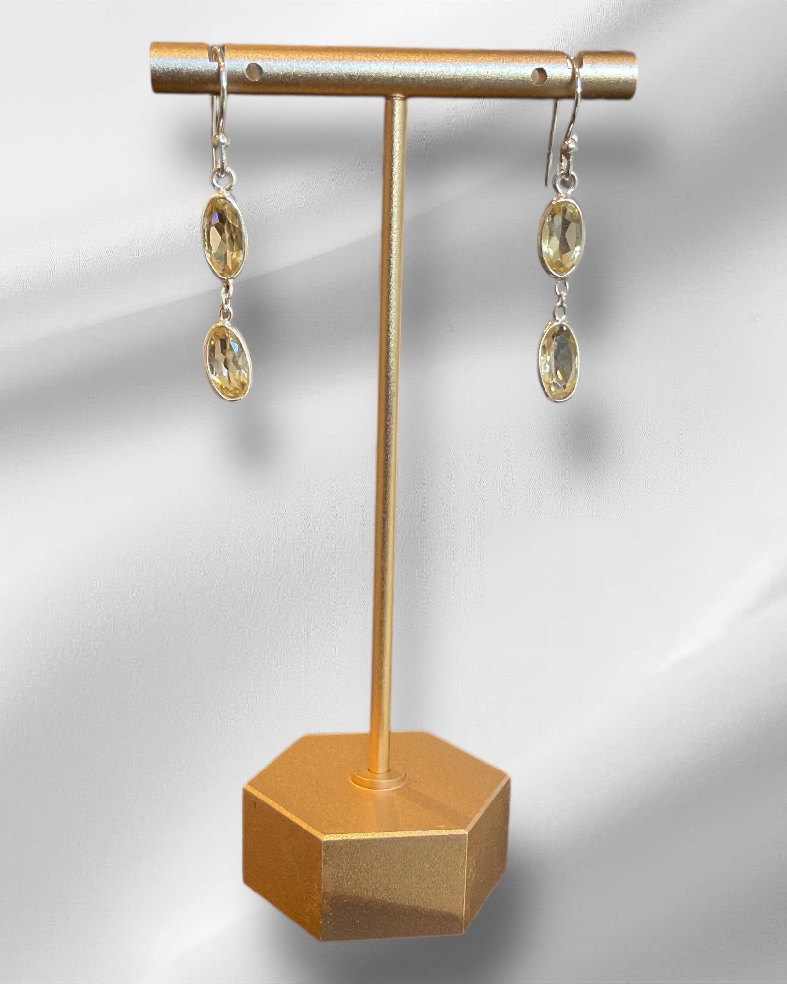 Bling Collection - Citrine Designer Earring (Sterling)