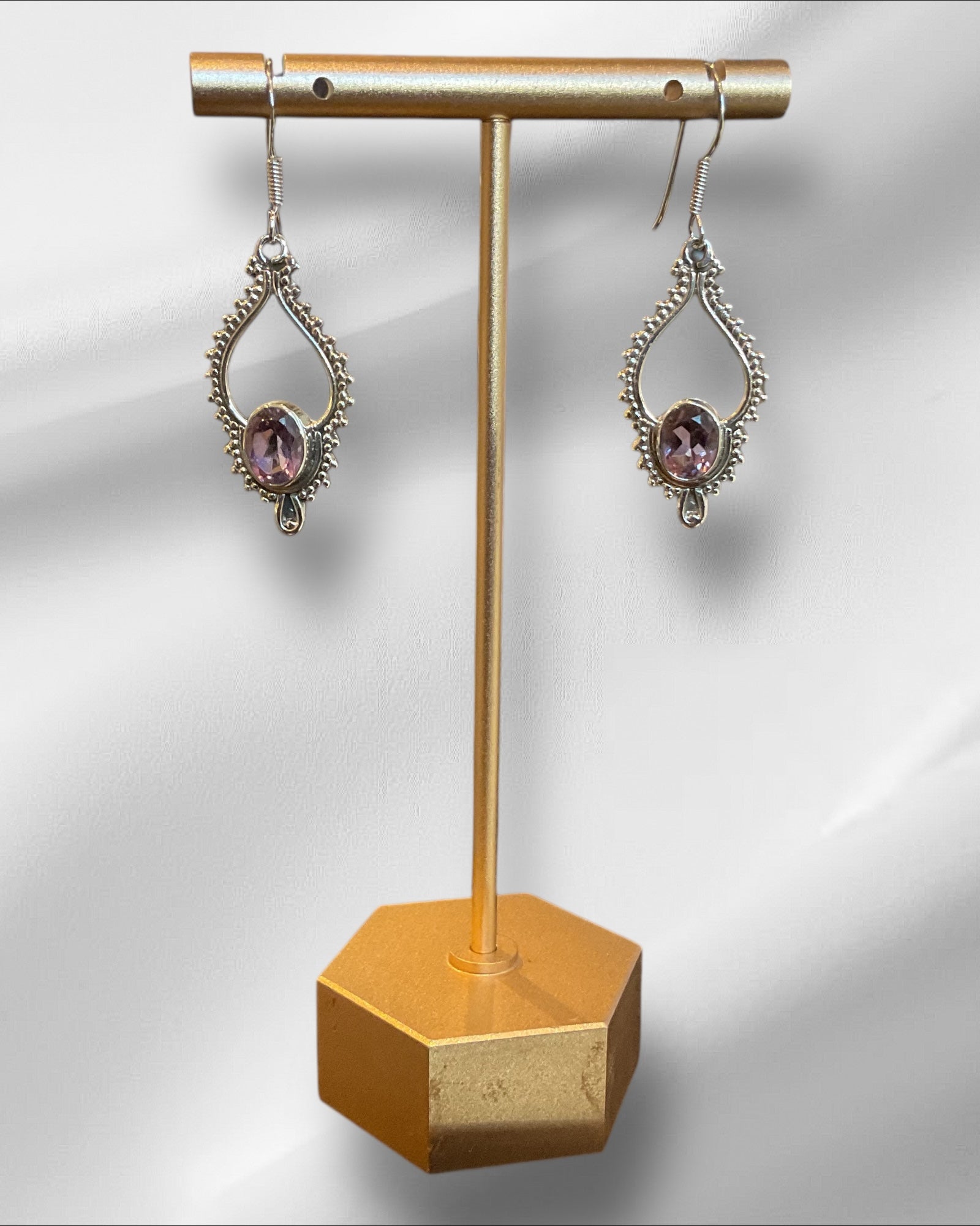 Bling Collection - Amethyst Designer Earring (Sterling)